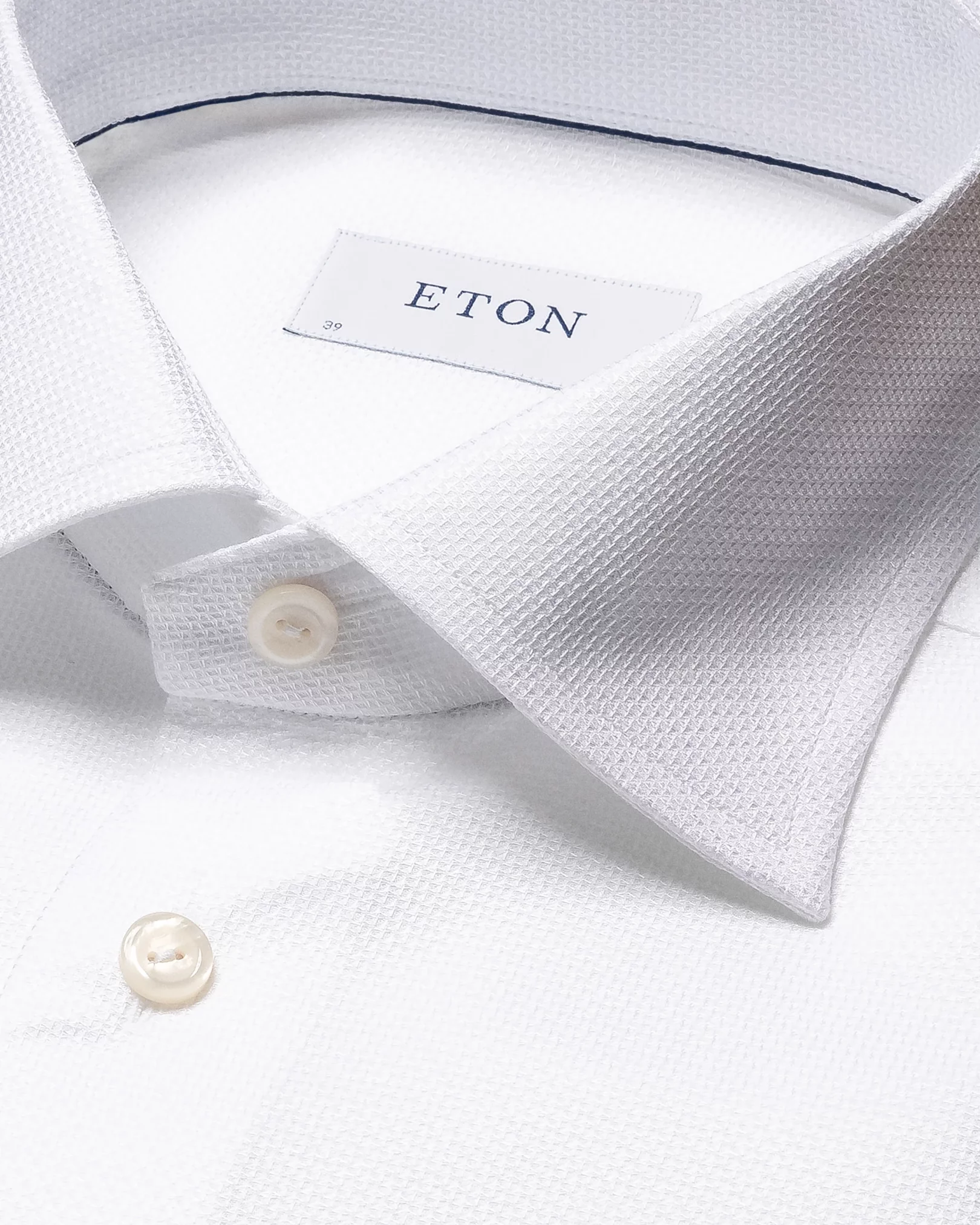 White Cotton & TENCEL™ Lyocell Stretch Shirt - Eton