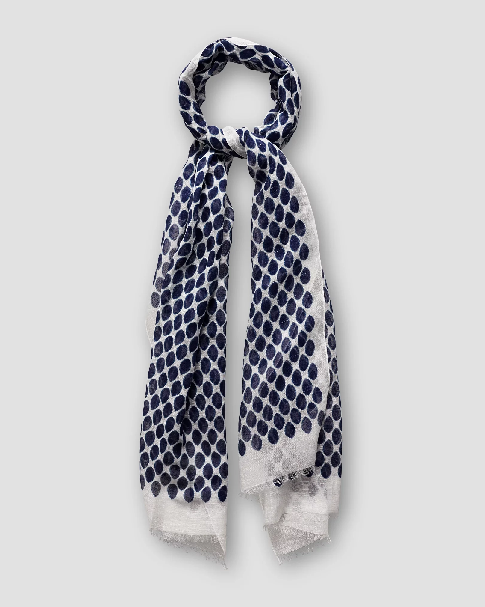 Eton - dotted cotton linen scarf