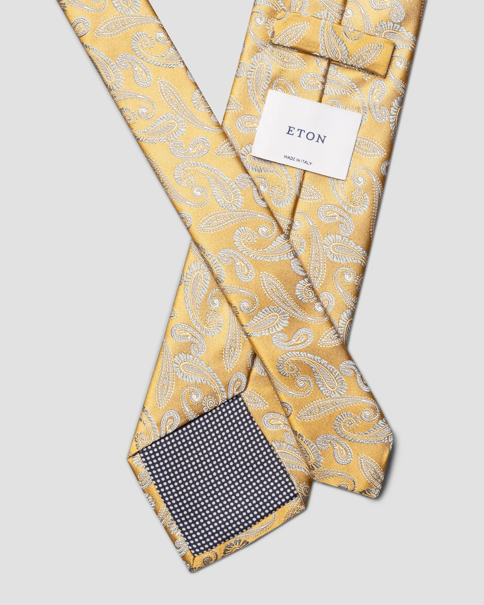 Eton - paisely woven silk tie yellow paisely woven silk tie