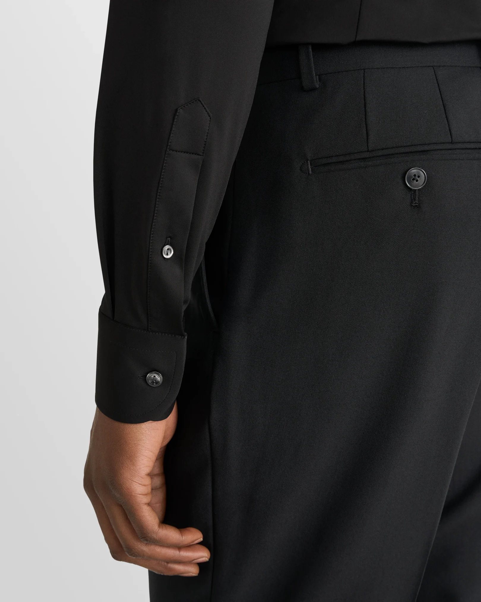 Eton - black four way stretch