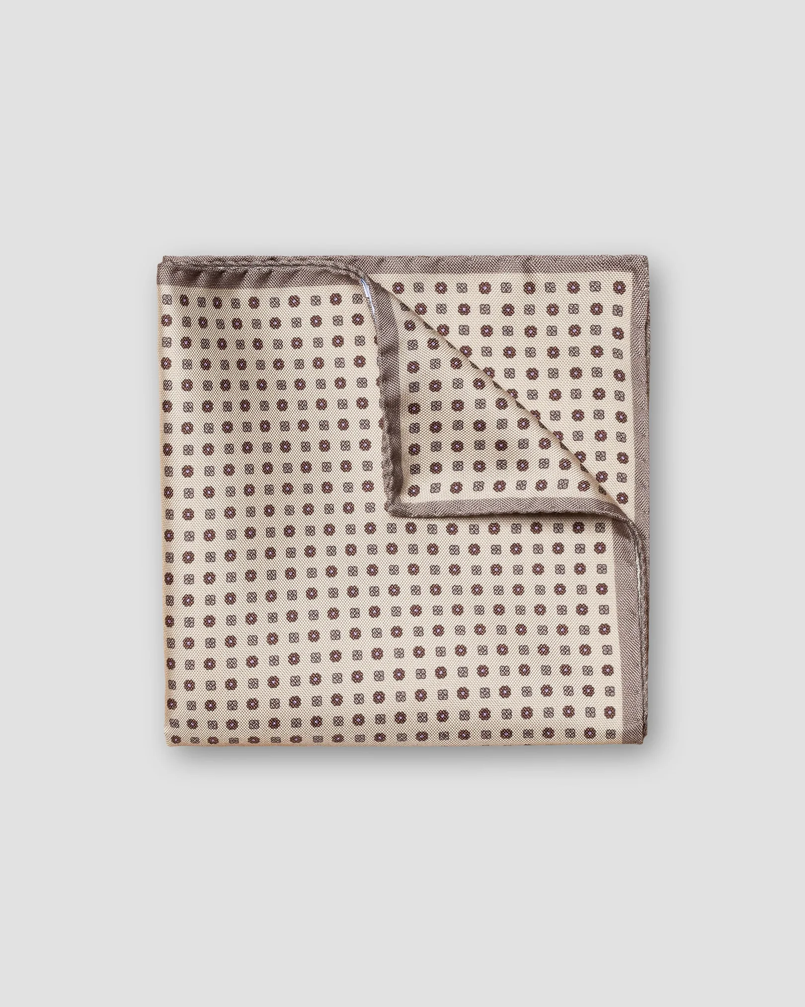 Eton - brown micro printed pocket square