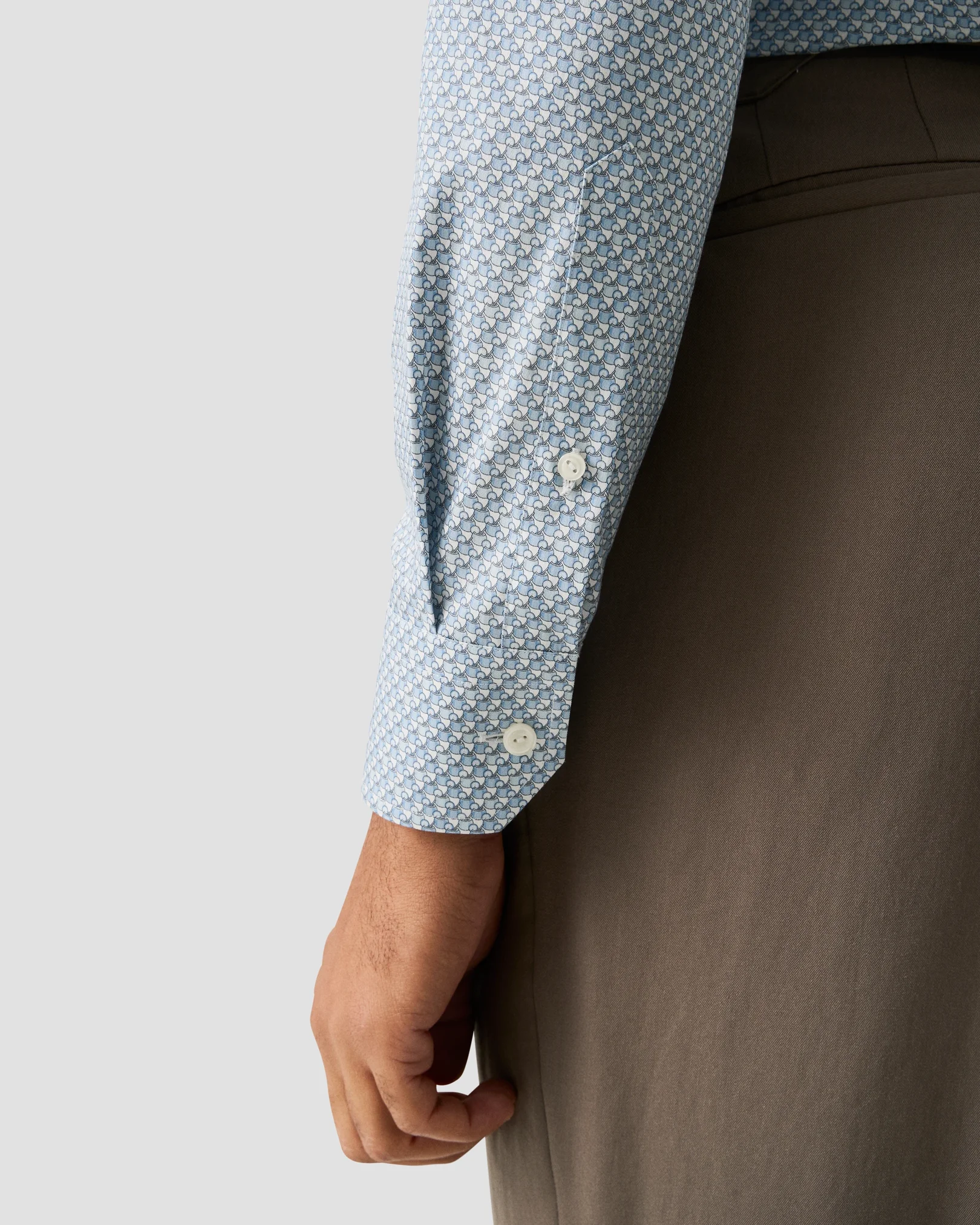 Eton - motif signature twill shirt