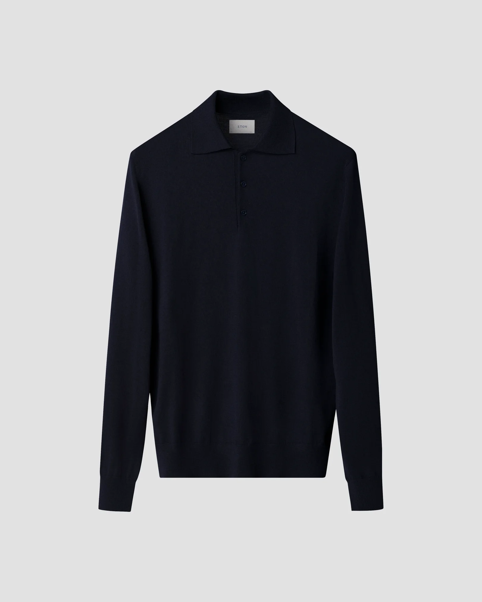 Eton - Fine Knit Polo Sweater