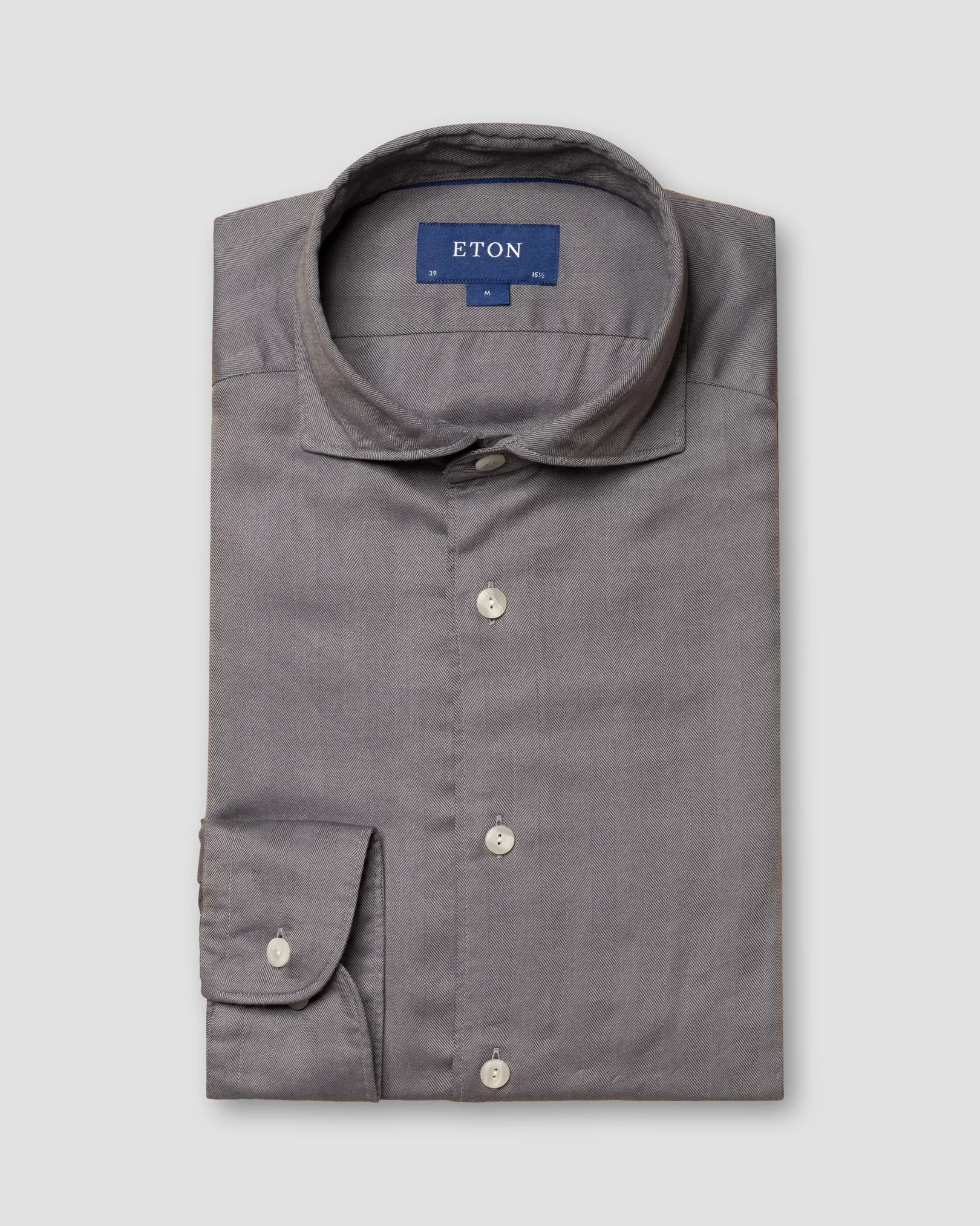 Eton - mid grey lightweight flannel