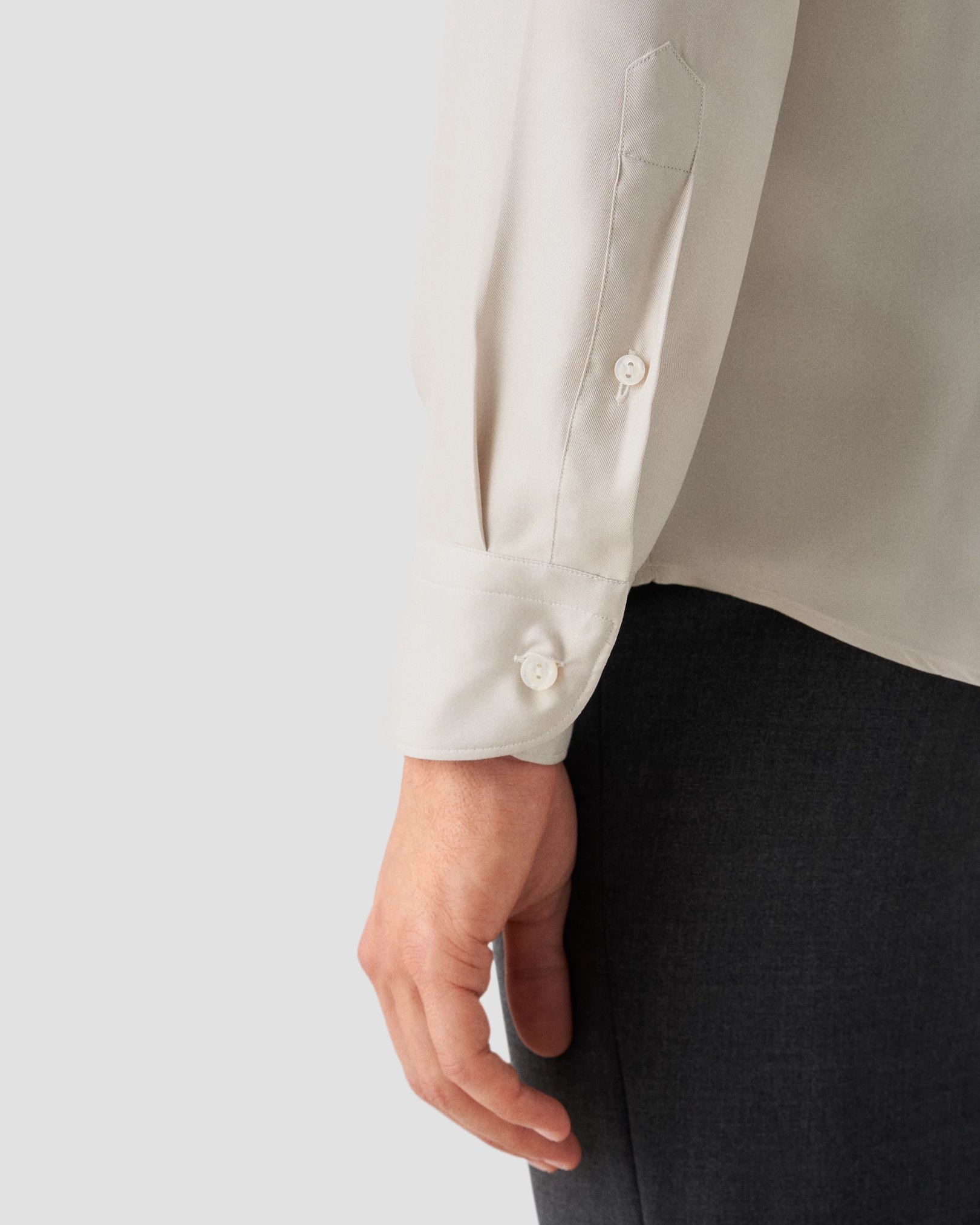 Eton - light grey silk