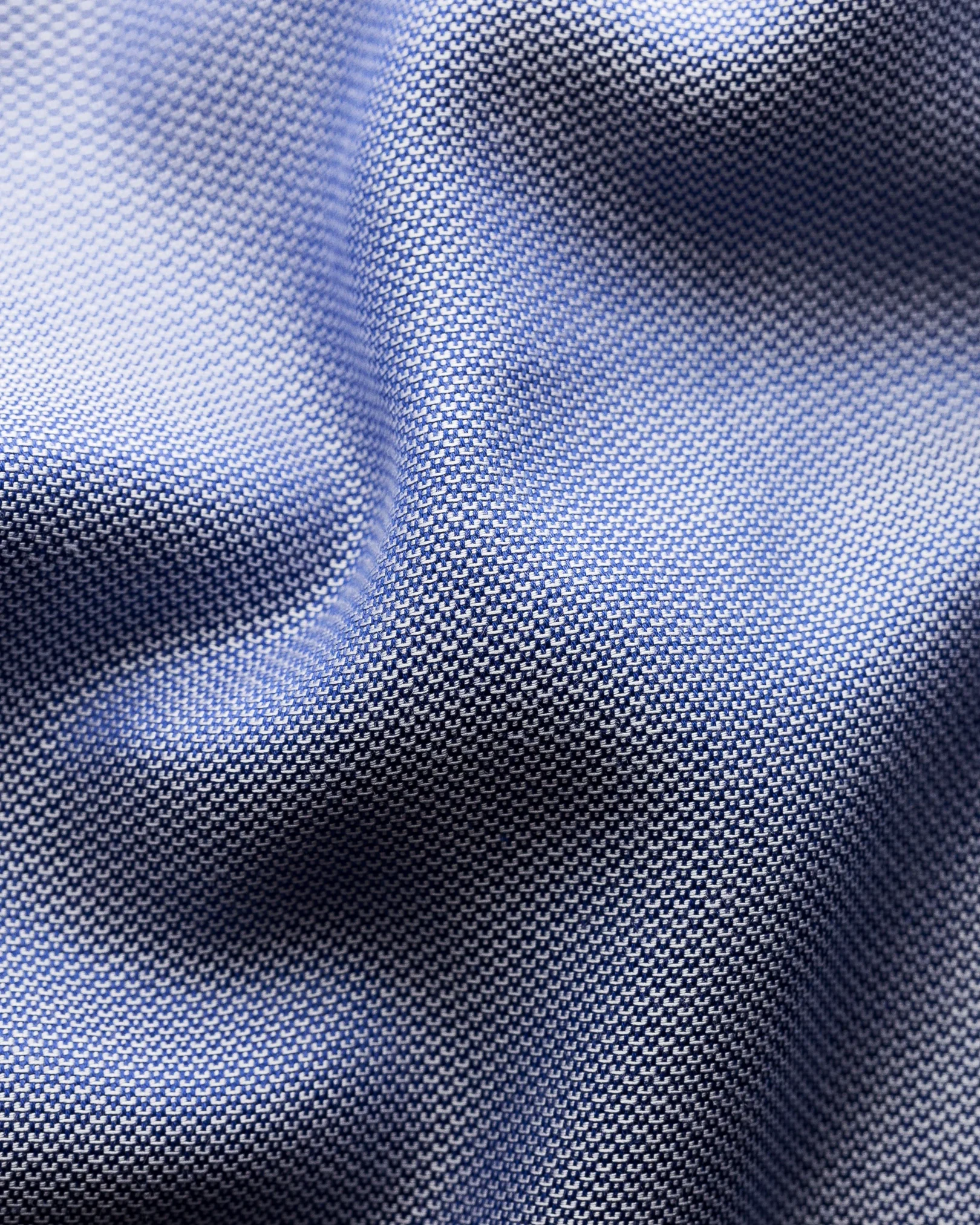 Dark blue Cotton-Lyocell Stretch Shirt – Knit Effect - Eton