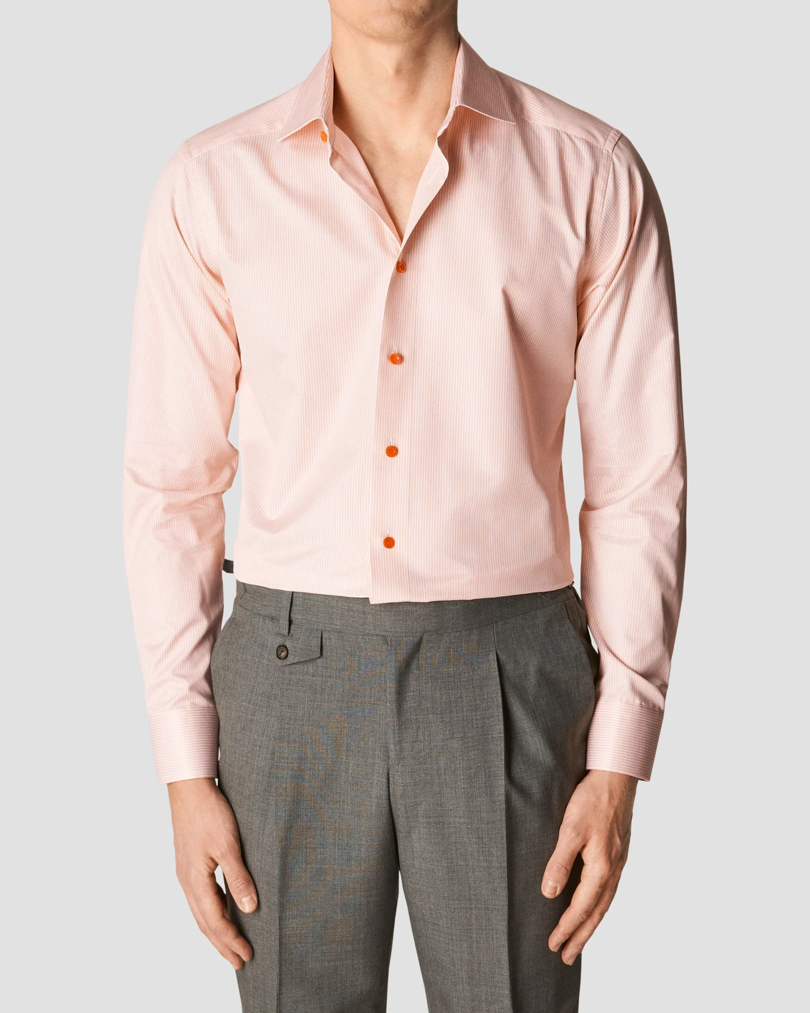 Eton - orange signature twill cut away single slim