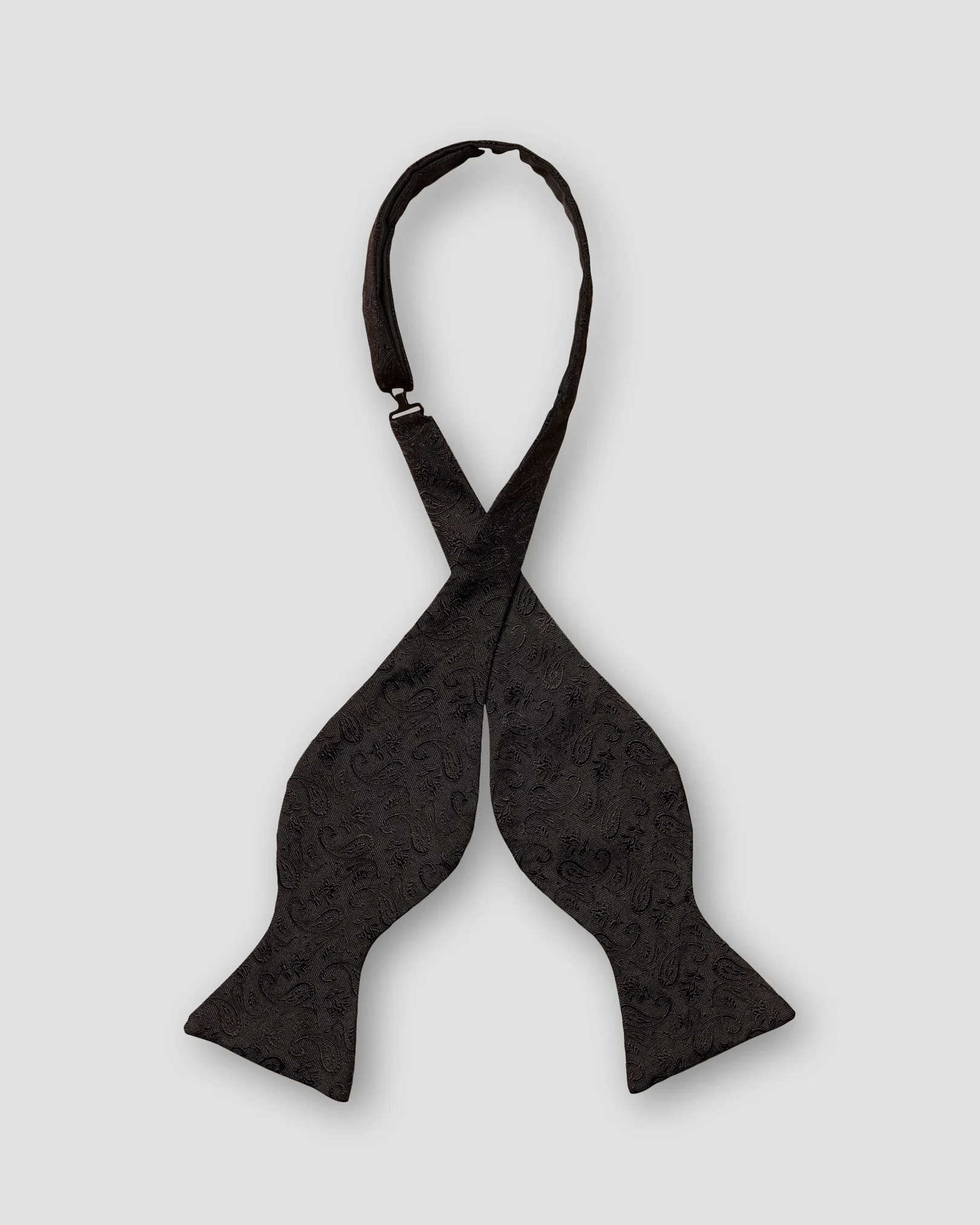 Eton - classic black bow tie self tied