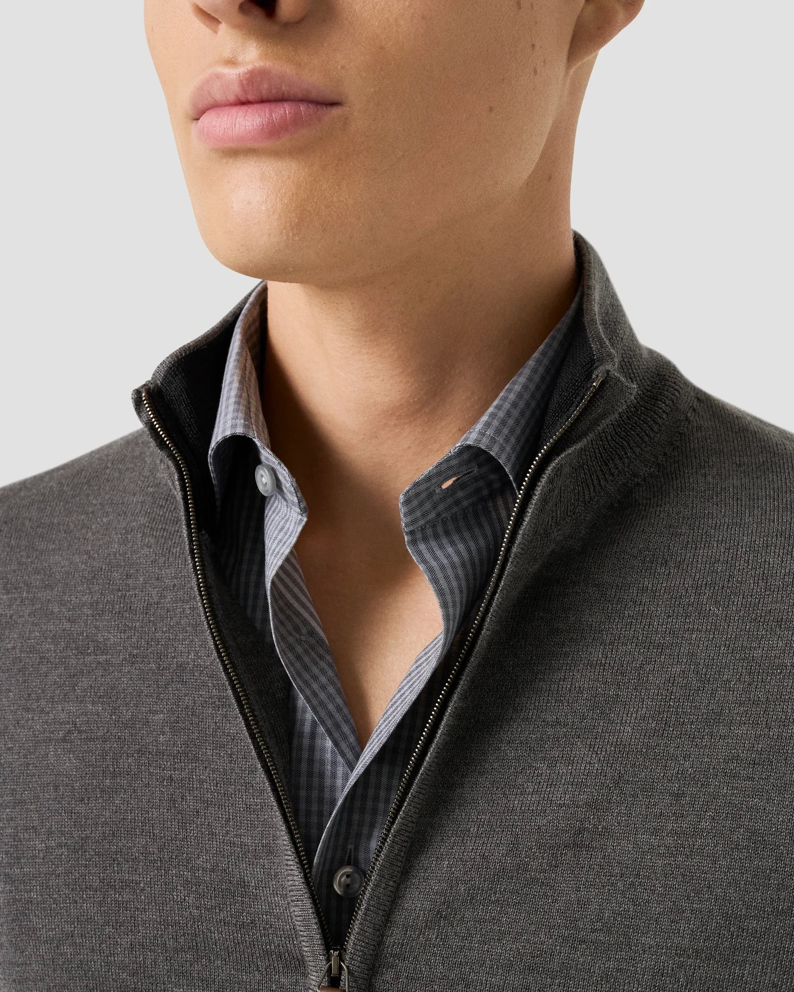 Eton - Full Zip Knit Cardigan