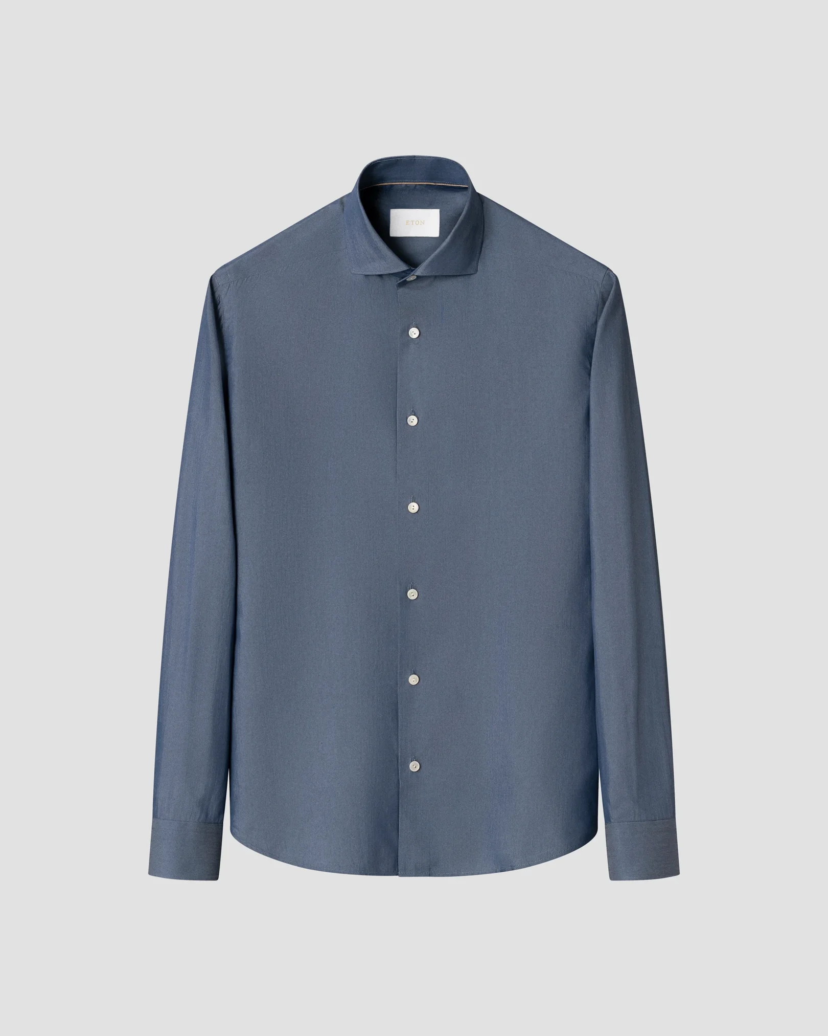 Eton - dark blue striped cotton silk shirt 268