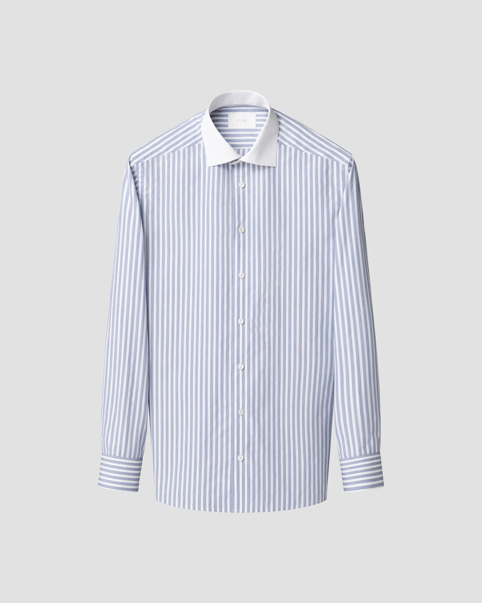 Eton - white collar bengal striped shirt