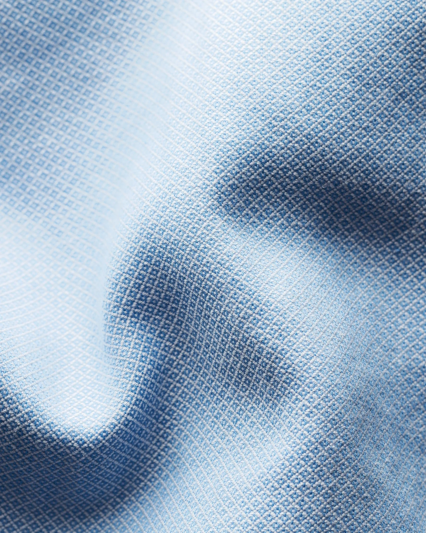 Eton - blue micro print cotton and silk shirt