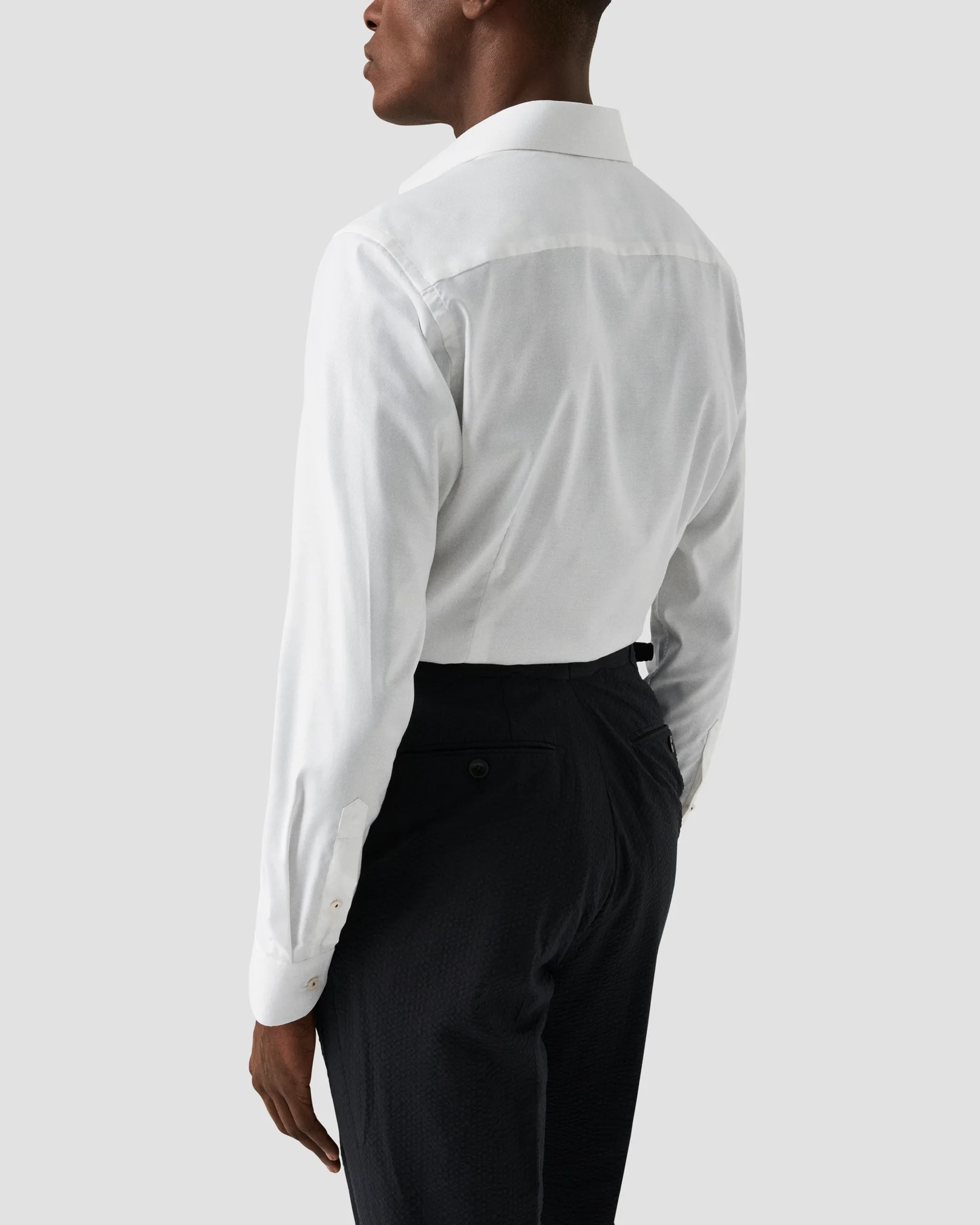 Eton - white twill shirt with special details