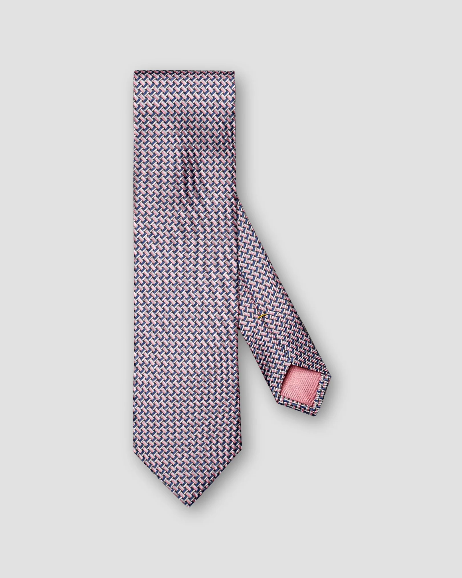 Eton - Pink Geometric Print Silk Tie