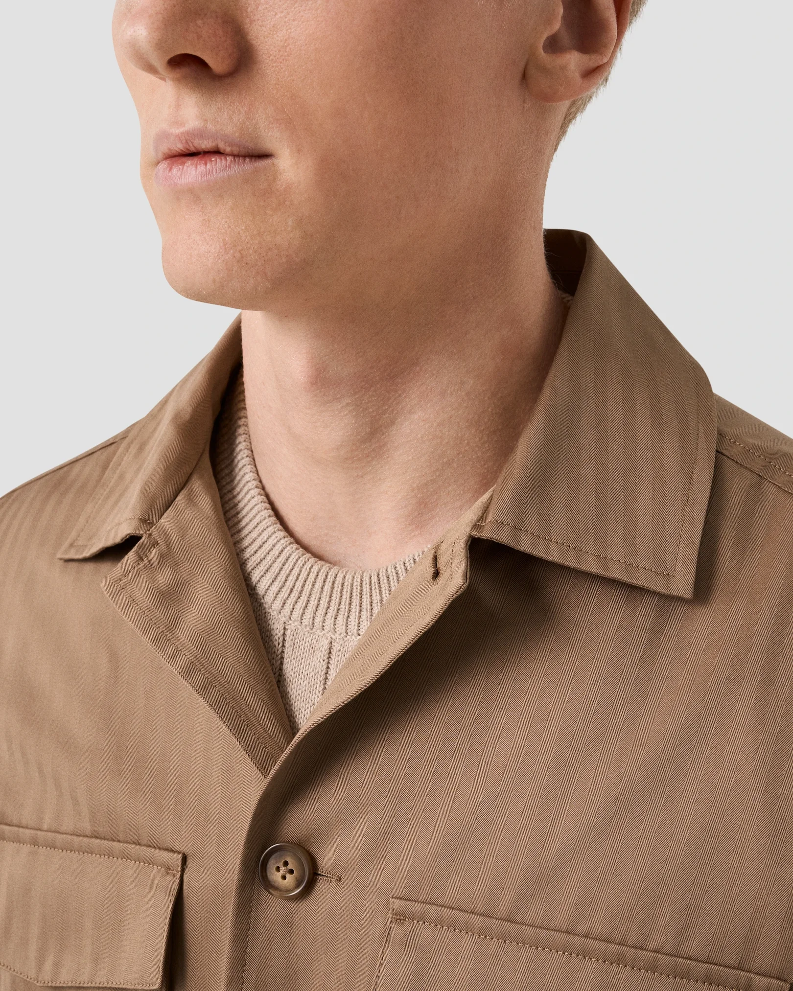 Eton - beige cotton solaro field jacket