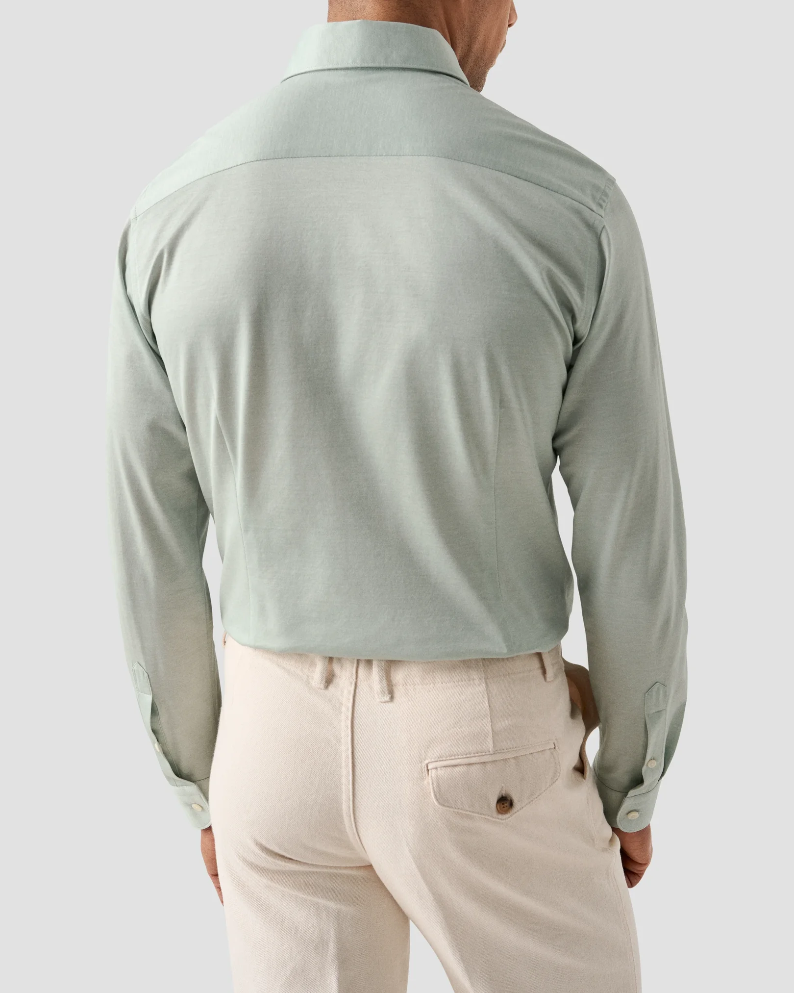 Eton - light green filo di scozia oxford shirt