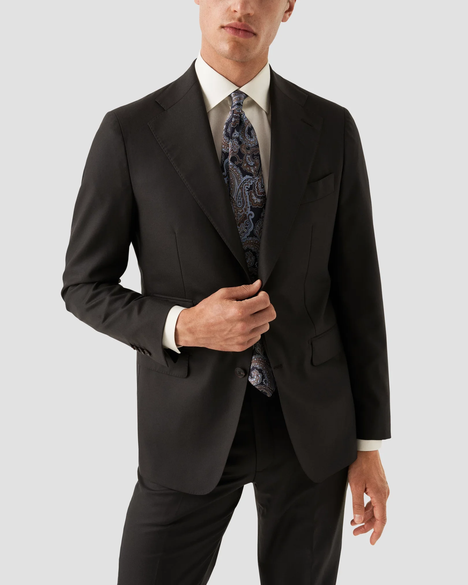 Eton - off white twill shirt