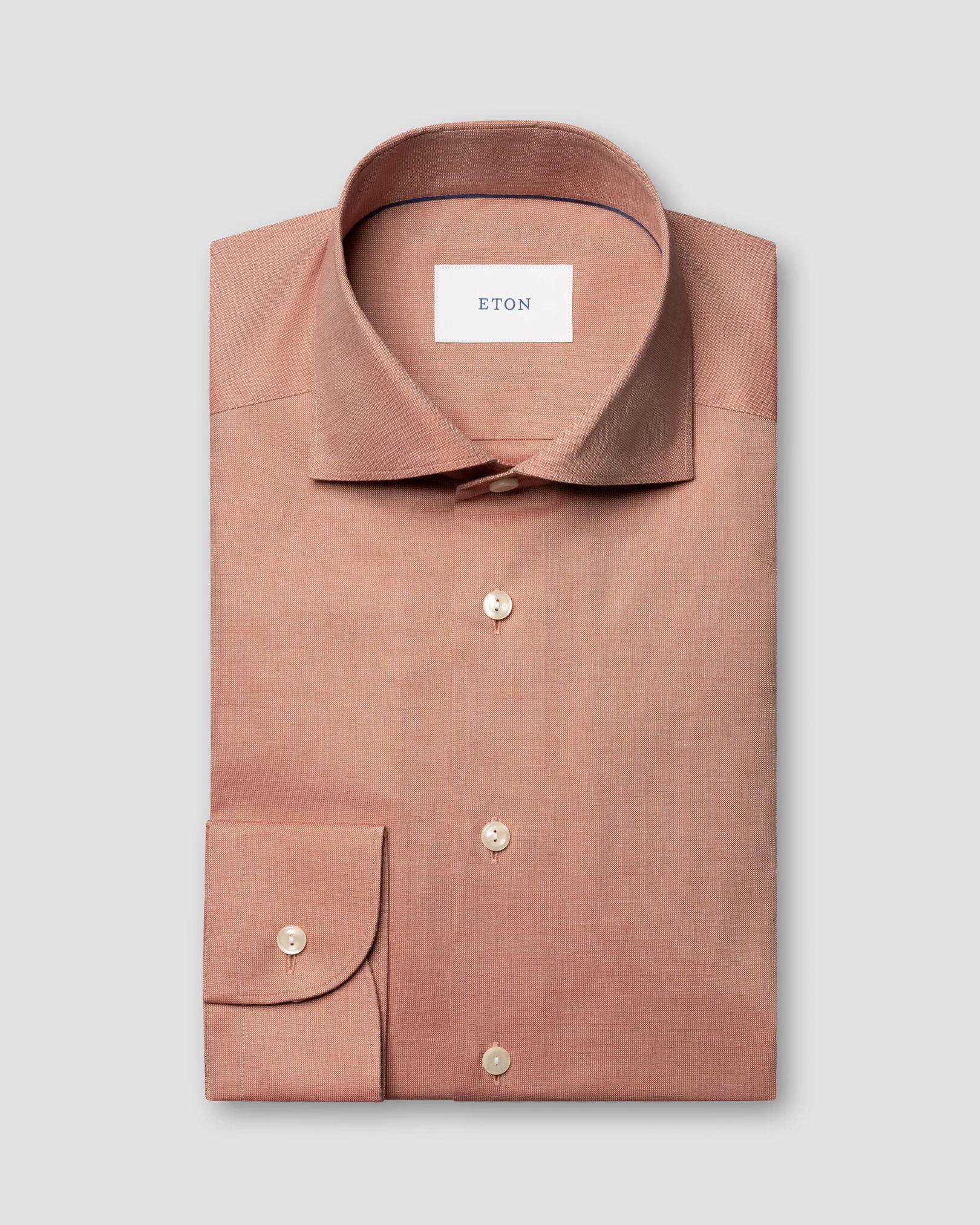 Eton - orange solid signature oxford shirt