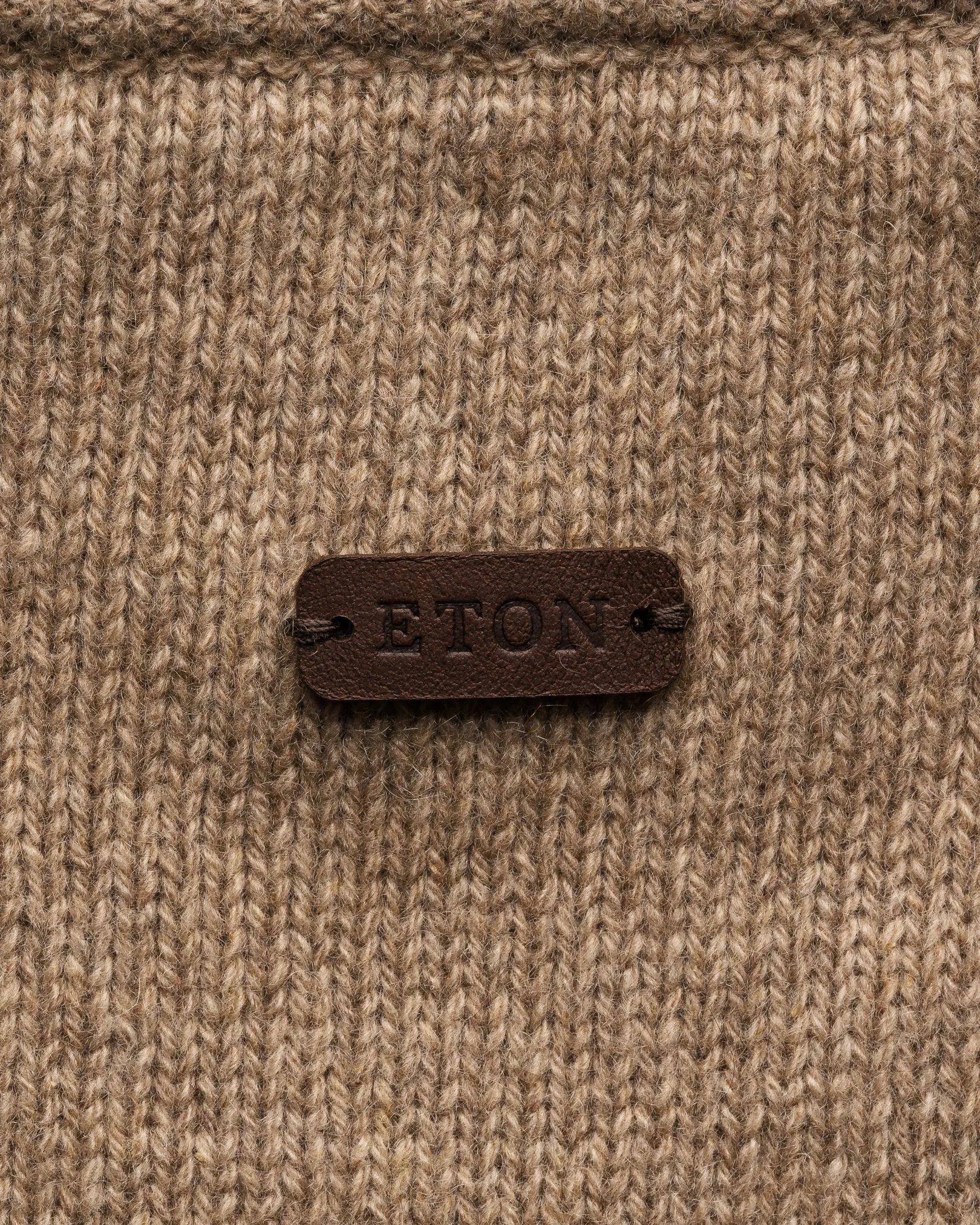 Eton - beige cashmere knit crew neck