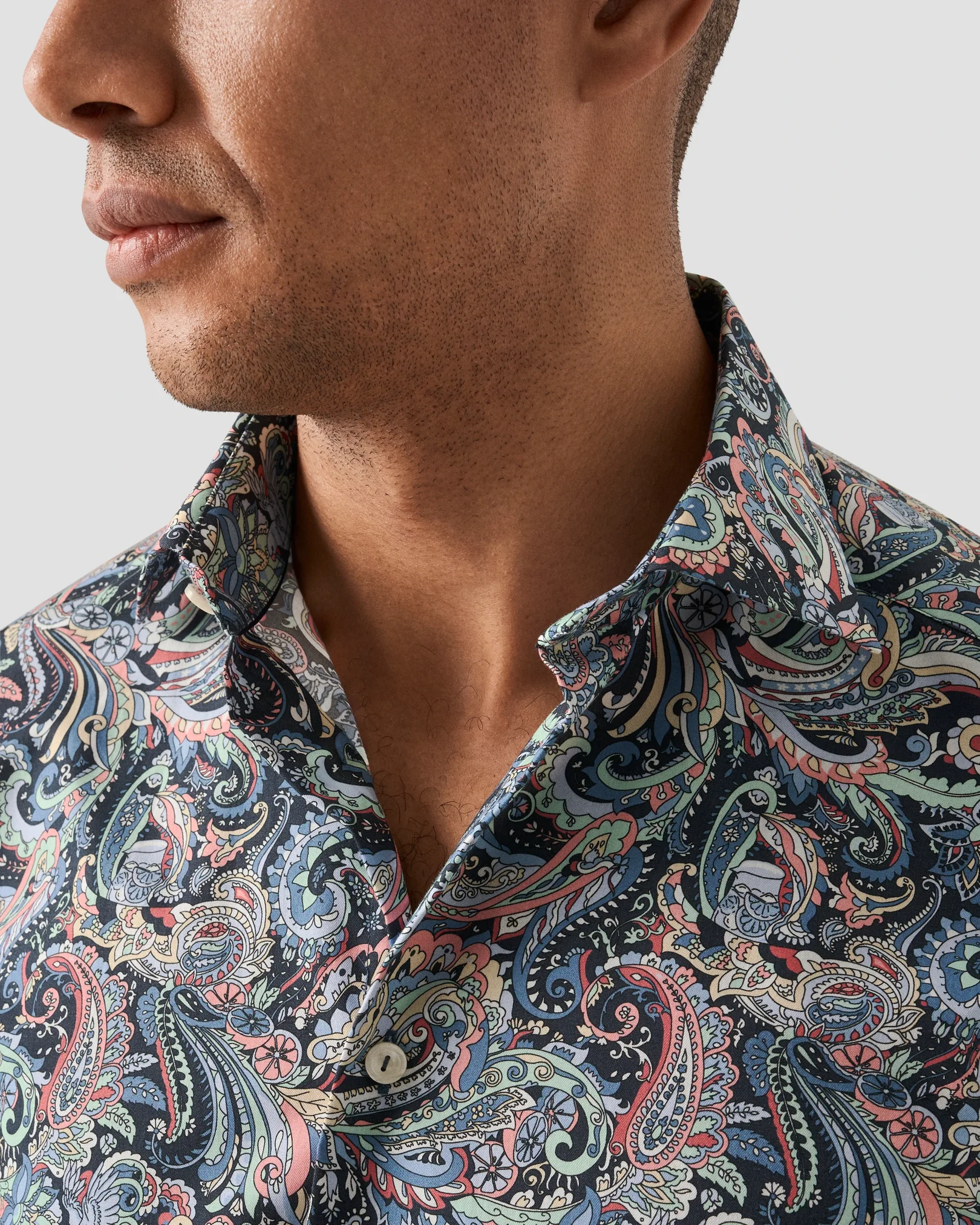 Eton - multi paisley signature twill shirt