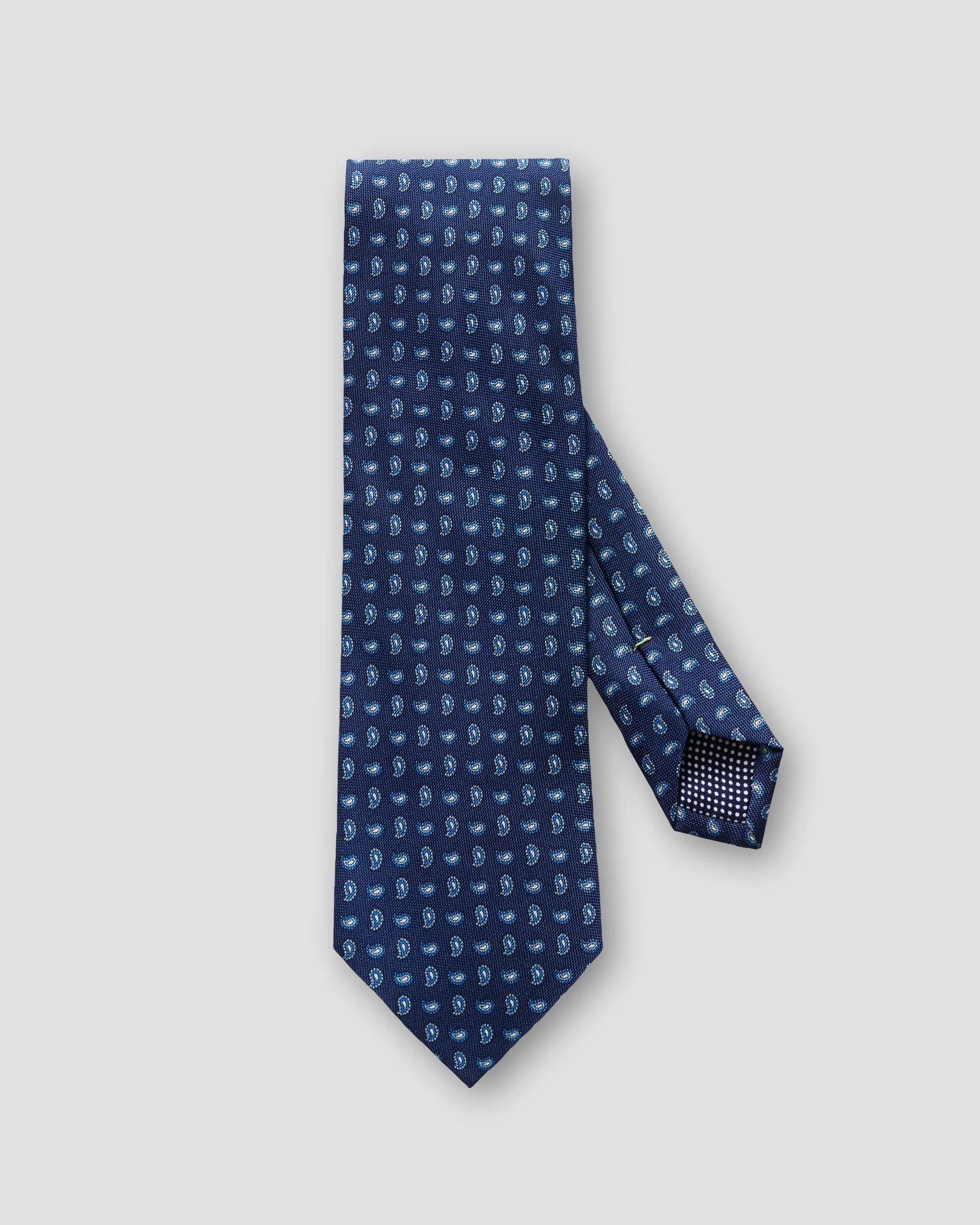 Navy Paisley Silk Tie - Eton