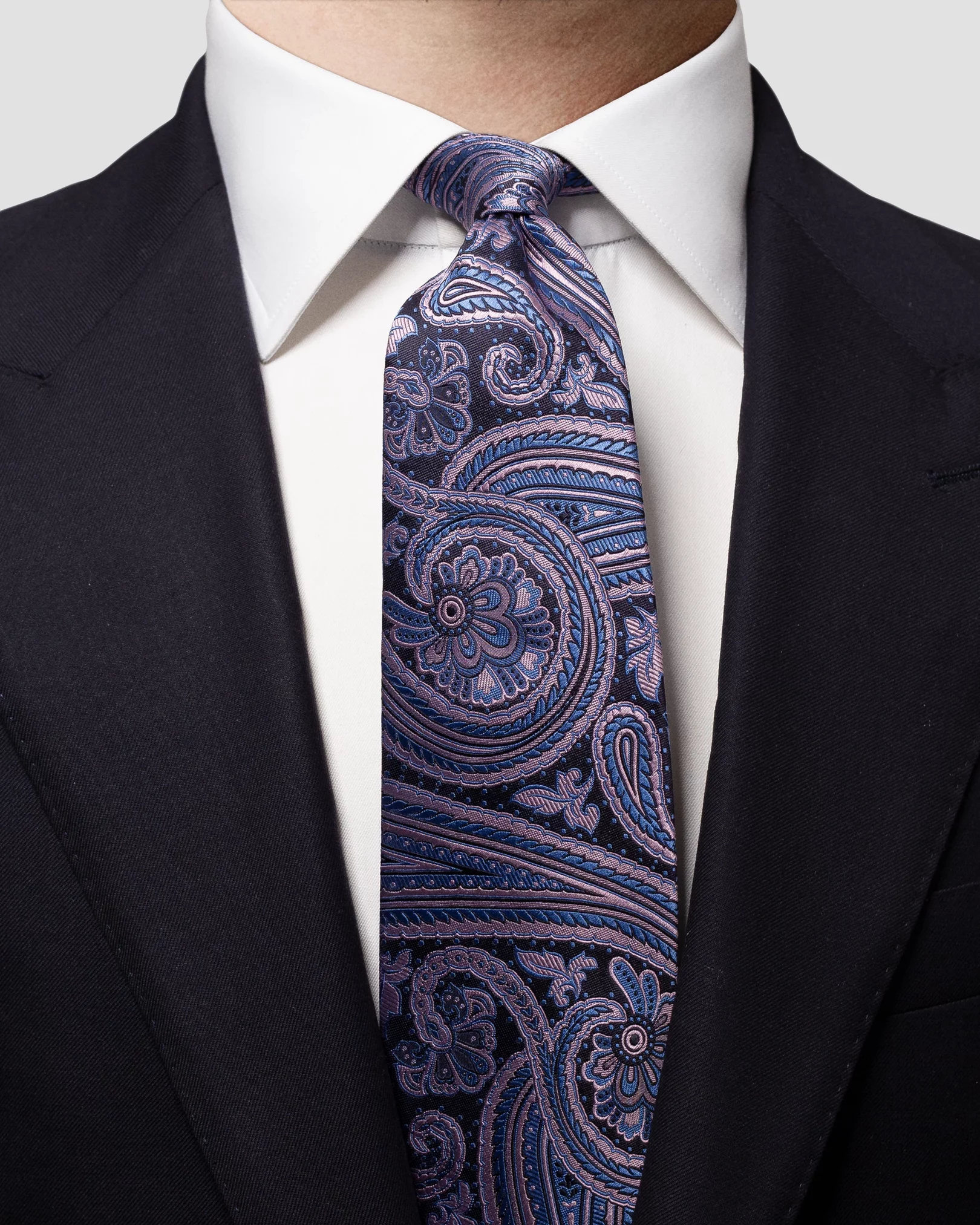 Eton - blue paisley tie