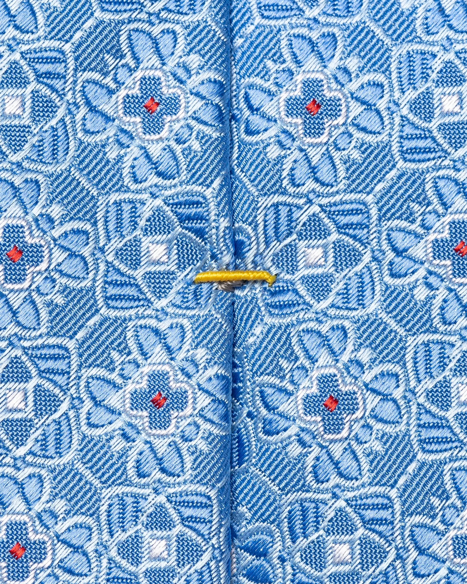 Eton - light blue floral woven silktie