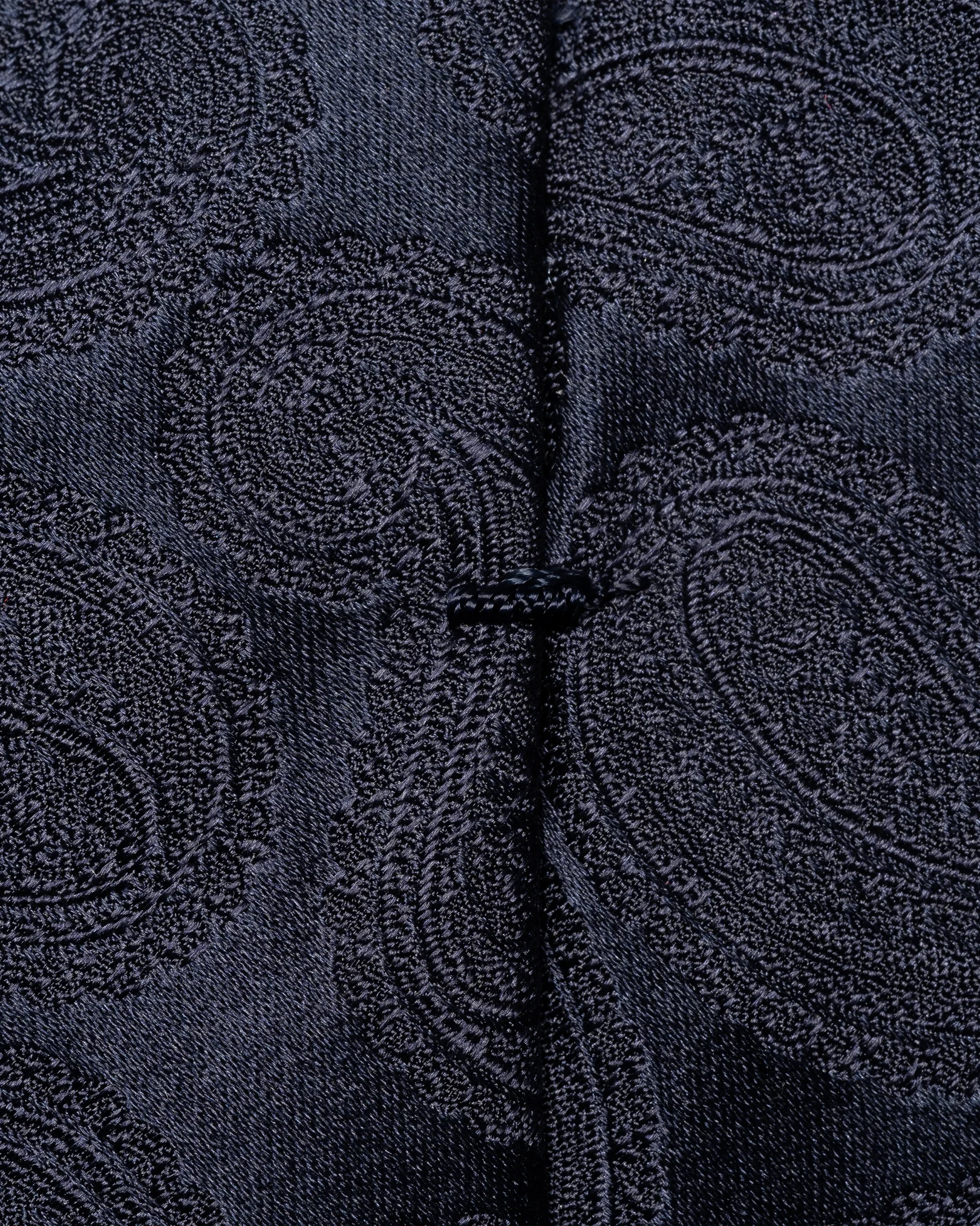 Dunkelblaue Paisley-Seidenkrawatte