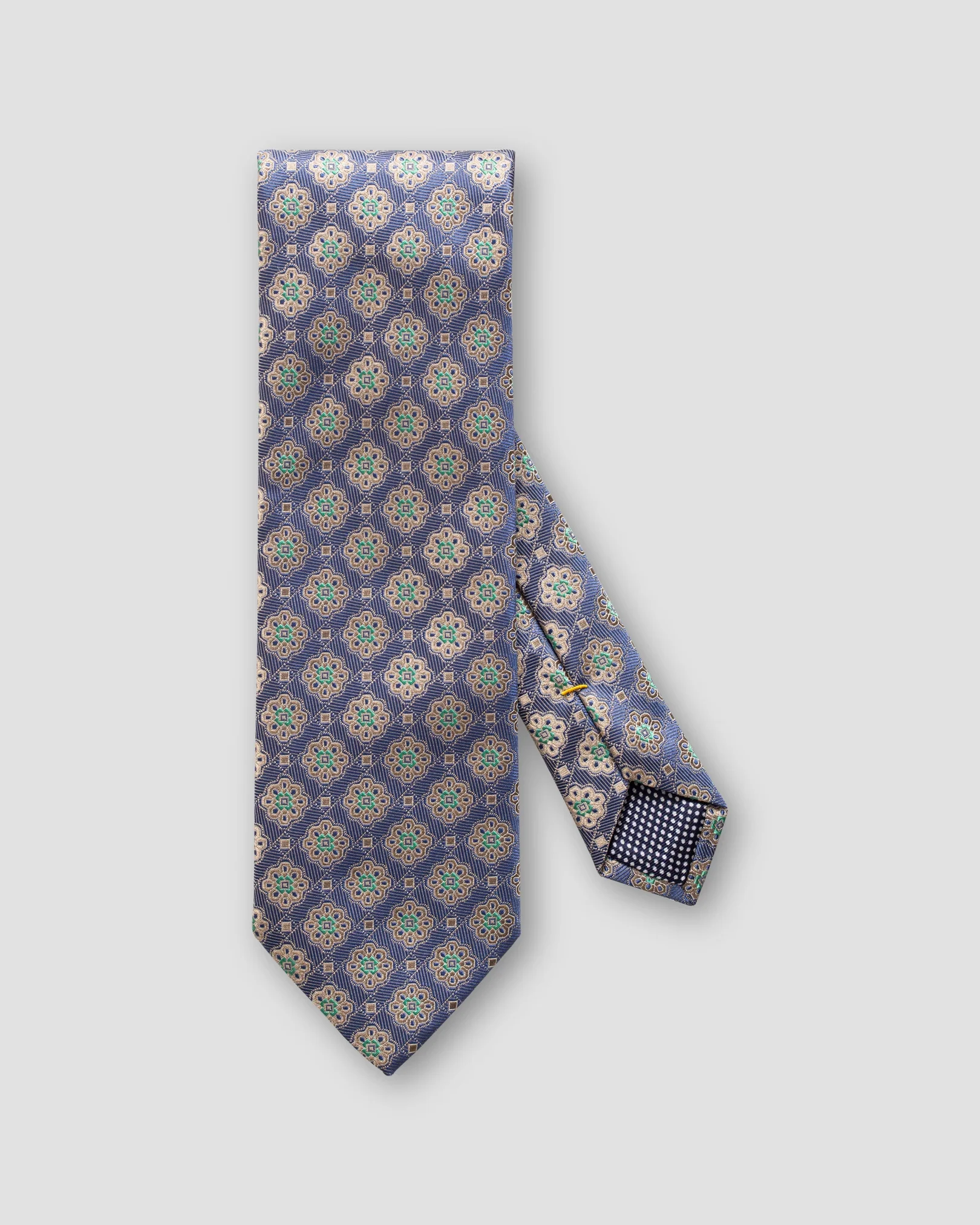 Eton - blue medallion square tie