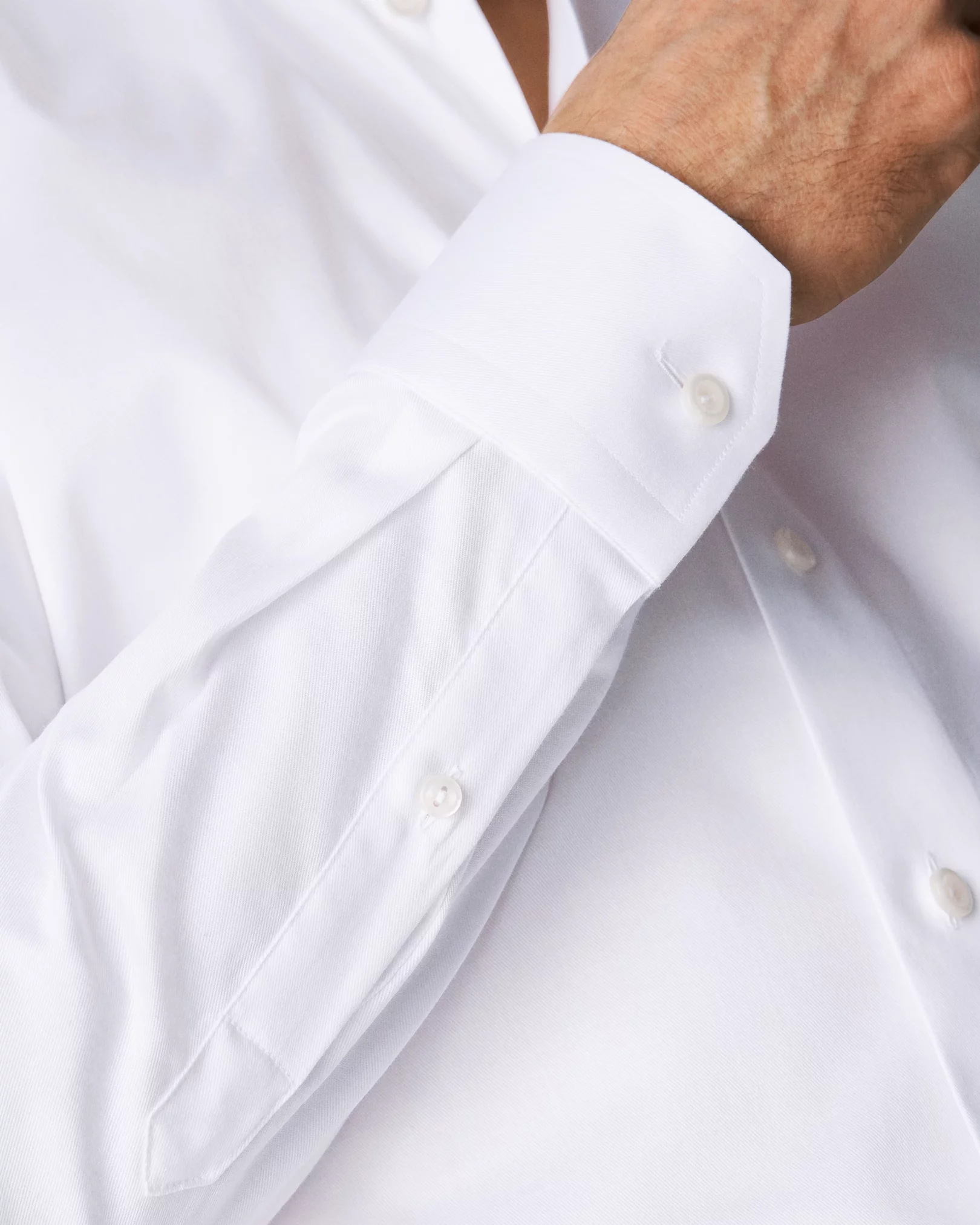 Eton - white twill stretch shirt