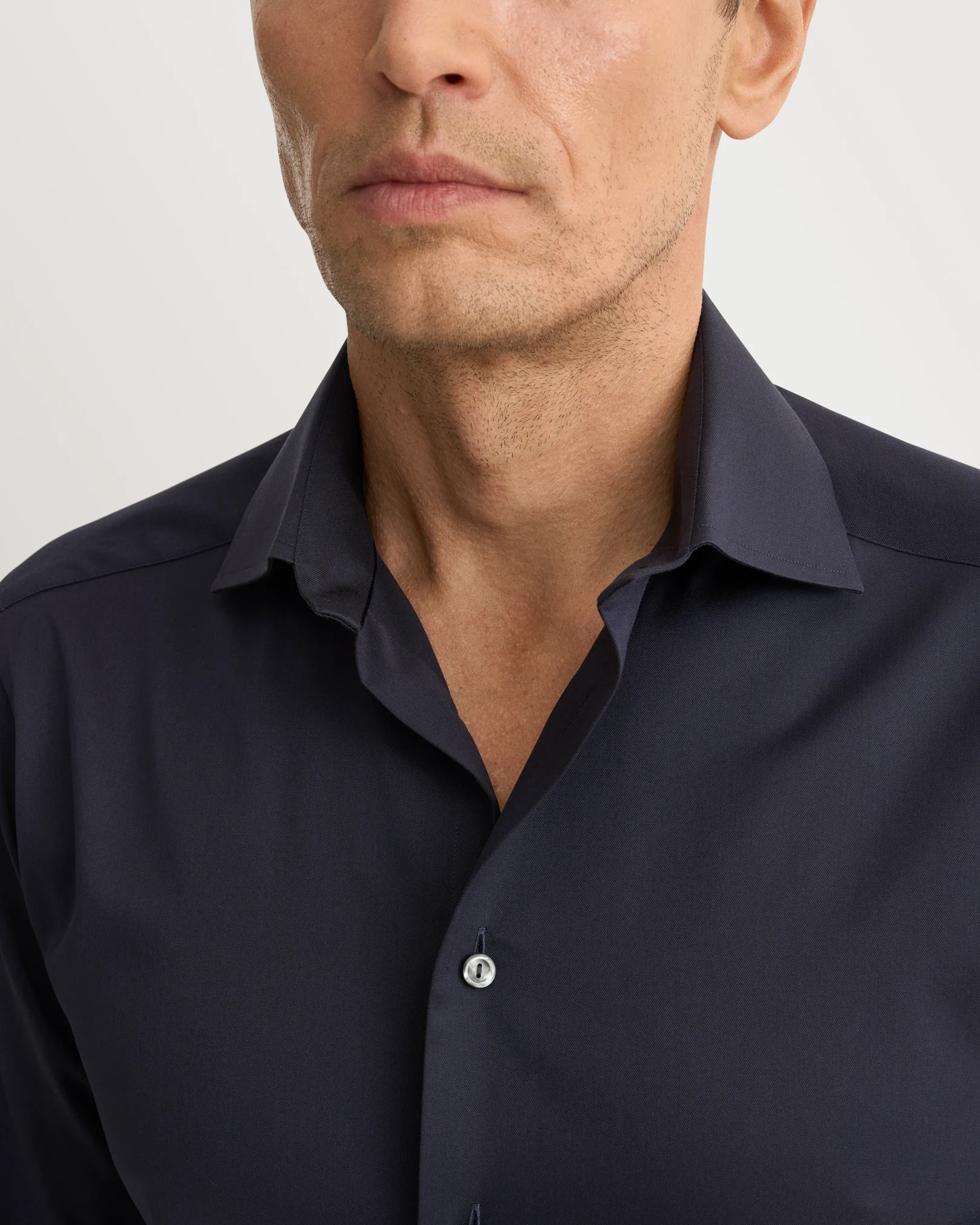 Eton - Mörkblå Signature Twill-skjorta