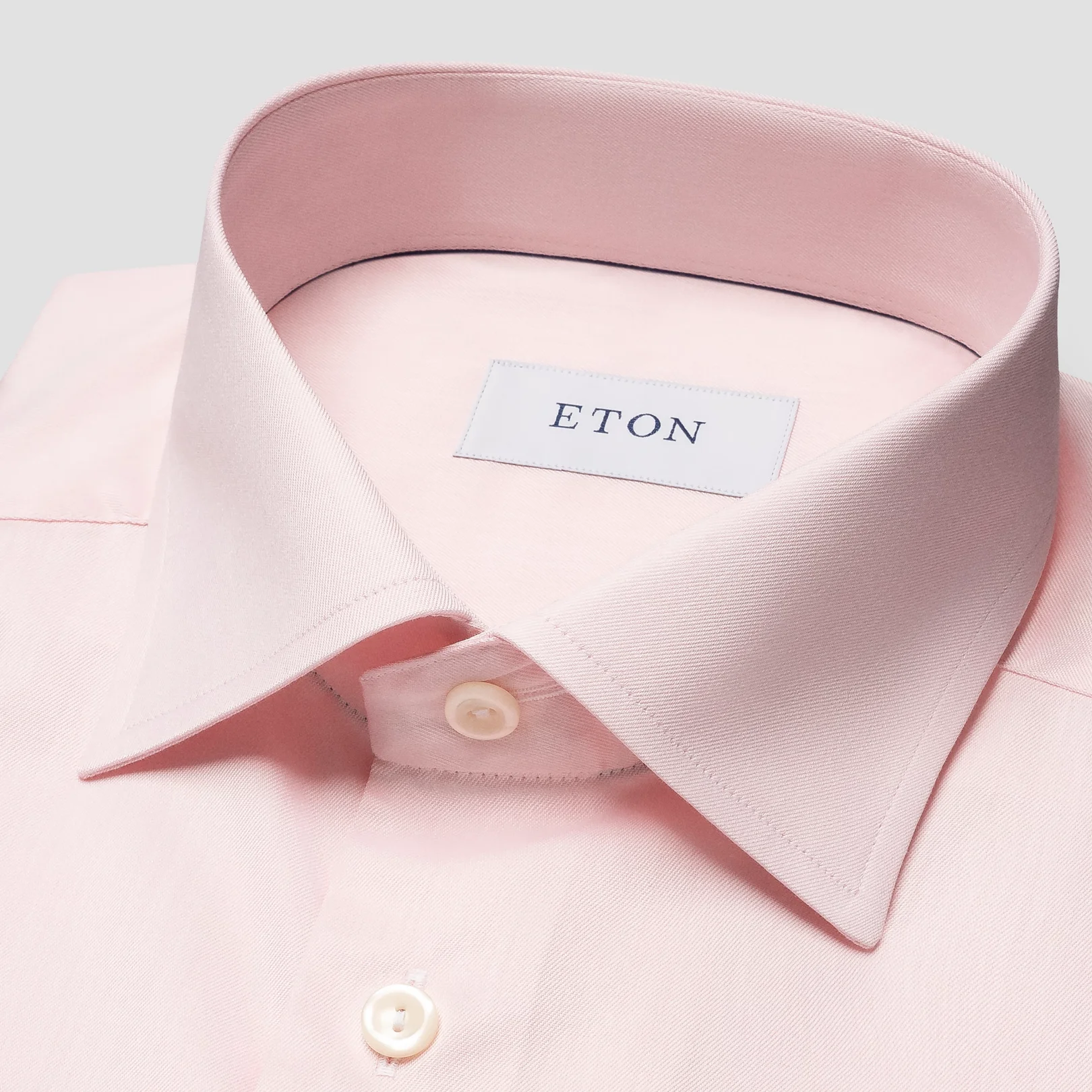 Eton - red solid signature twill shirt