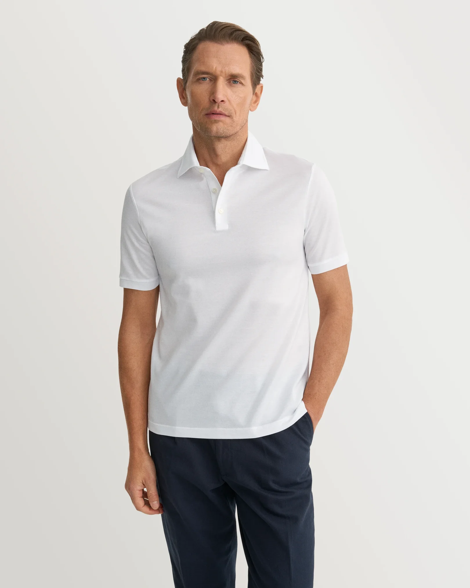 Eton - jacquard filo di scozia polo shirt
