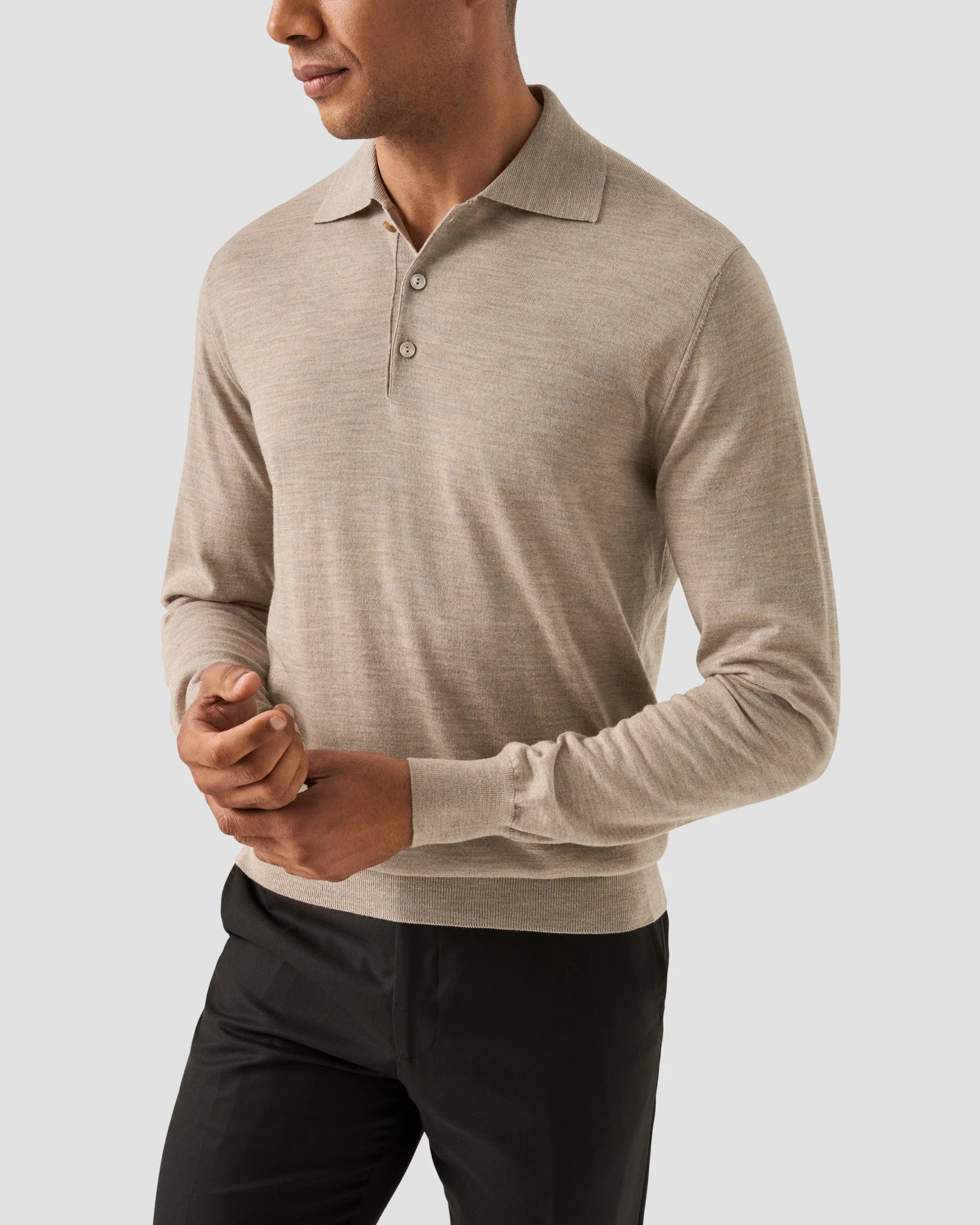 ATON ☆ FRESCA KNIT POLO SWEATER ATON - 【残り一点】Fresca Knit