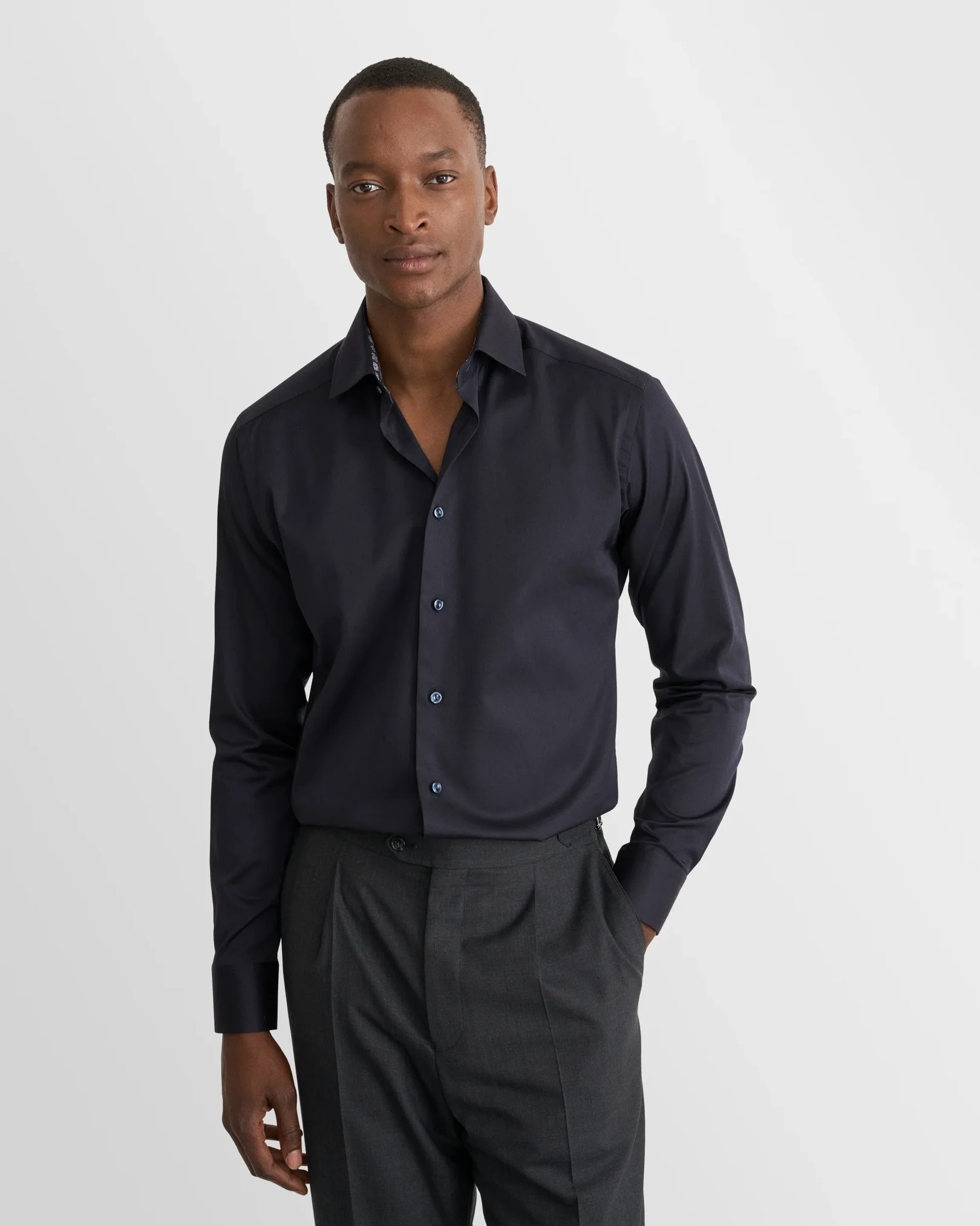 Eton - Signature Twill-Hemd mit geometrischem Effekt