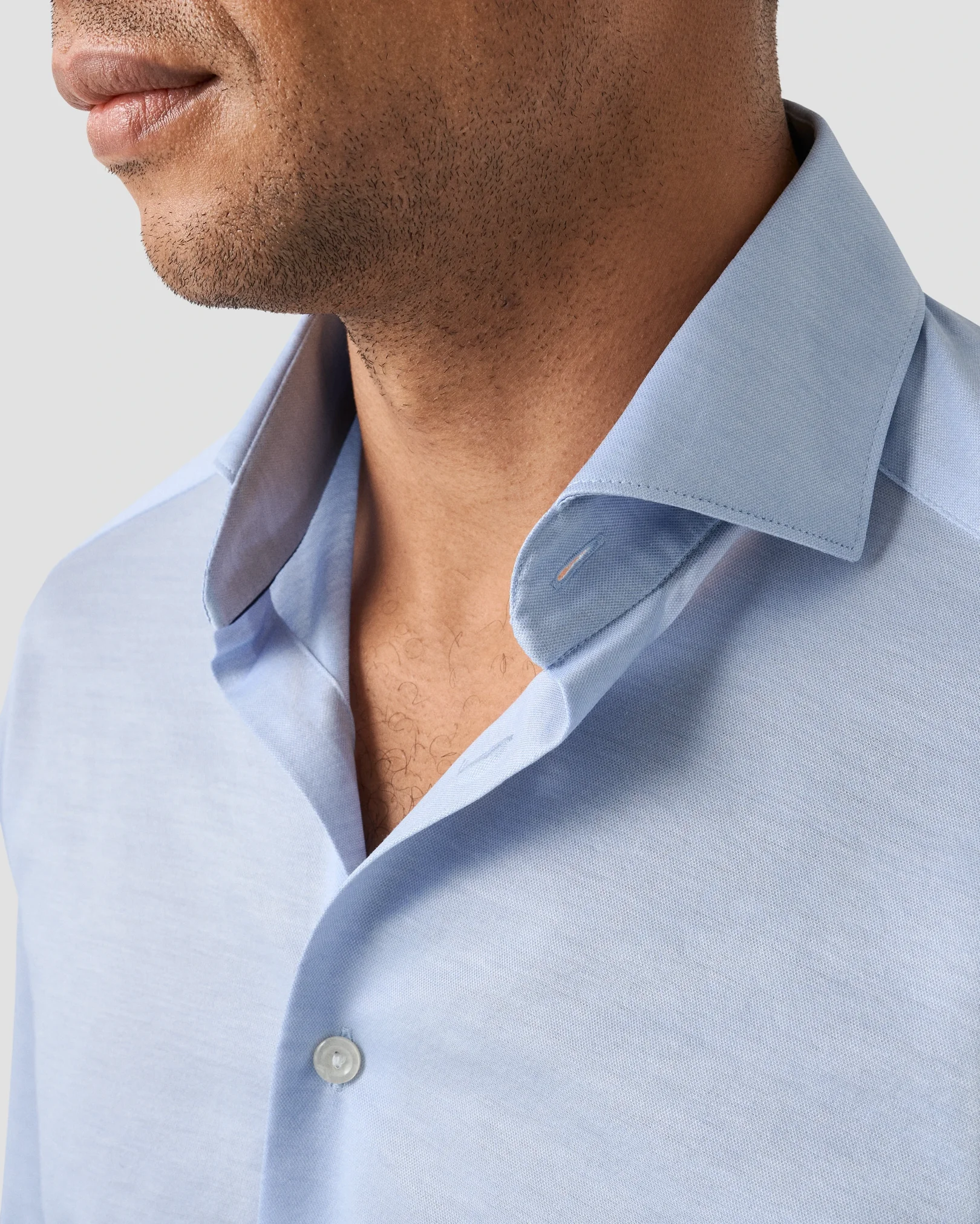 Eton - light blue filo di scozia oxford shirt