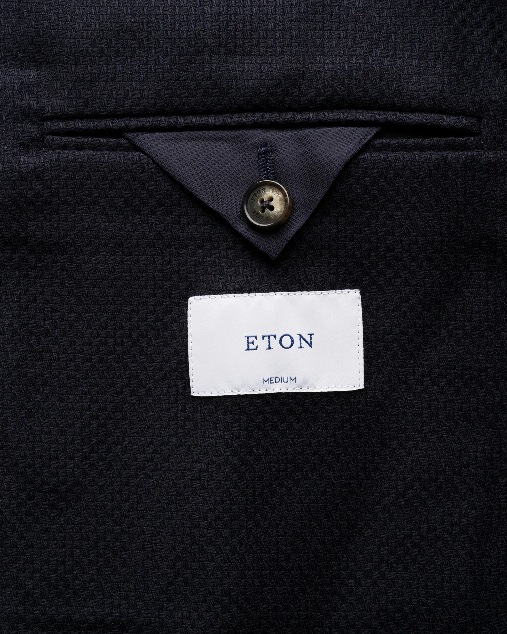 Eton - wool knit soft jacket navy blue wool knit soft jacket
