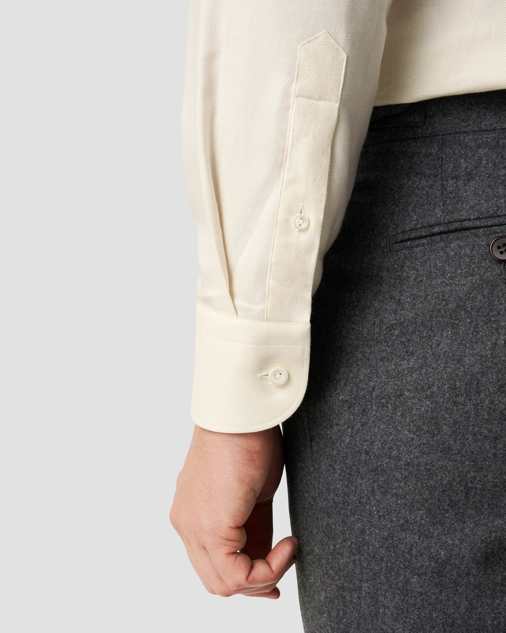 Eton - white cotton silk cashmere