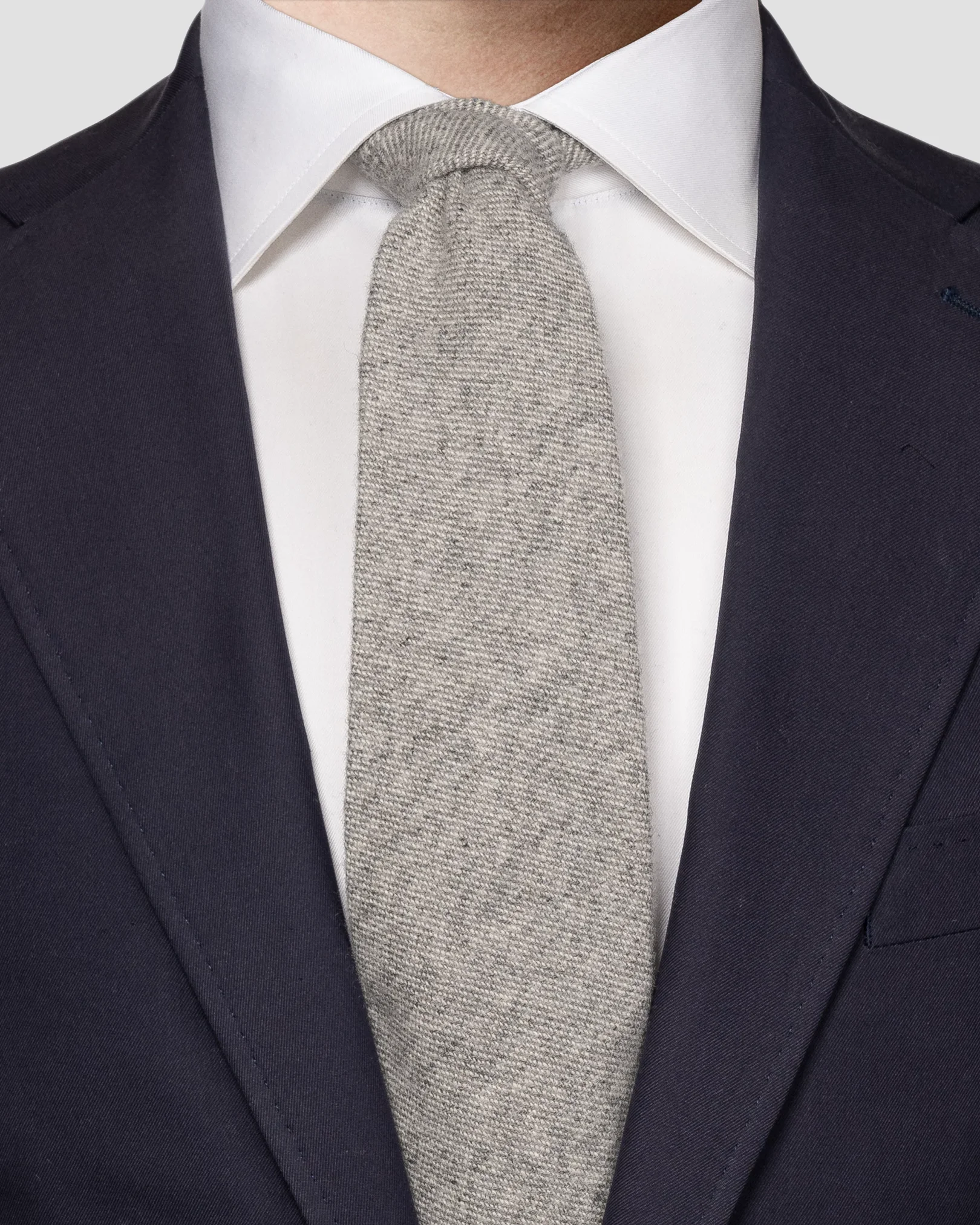 Eton - light grey cashmere tie