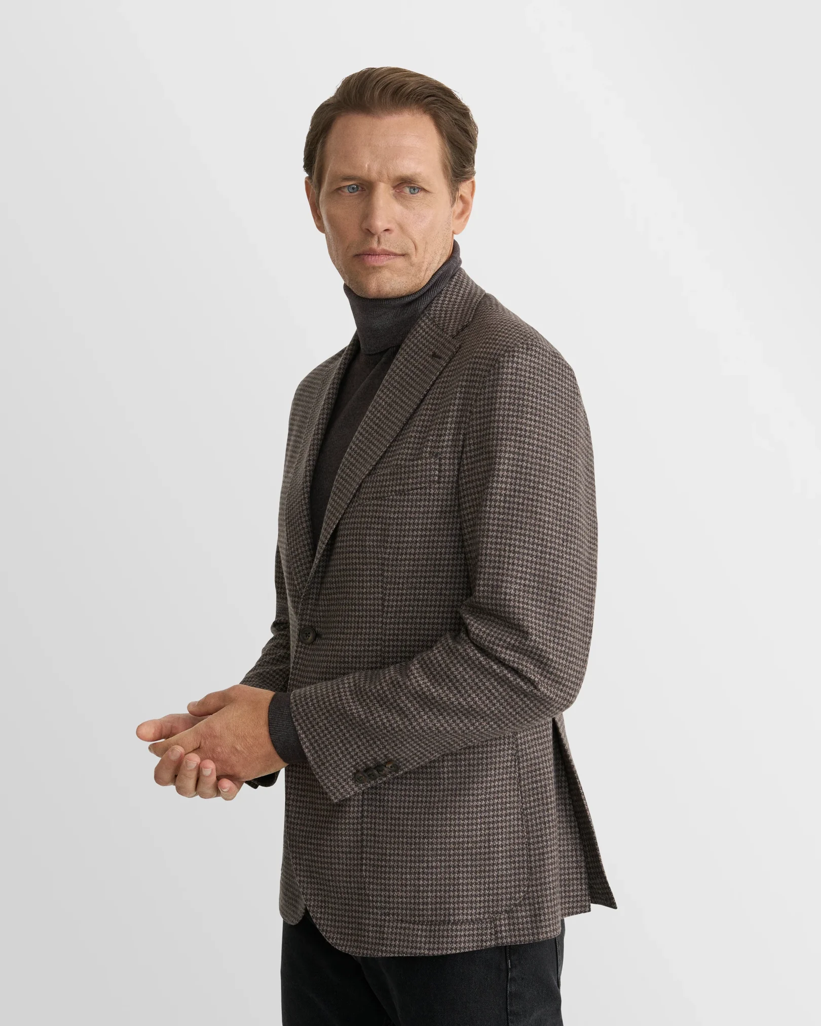 Eton - brown merino vintage turtle neck