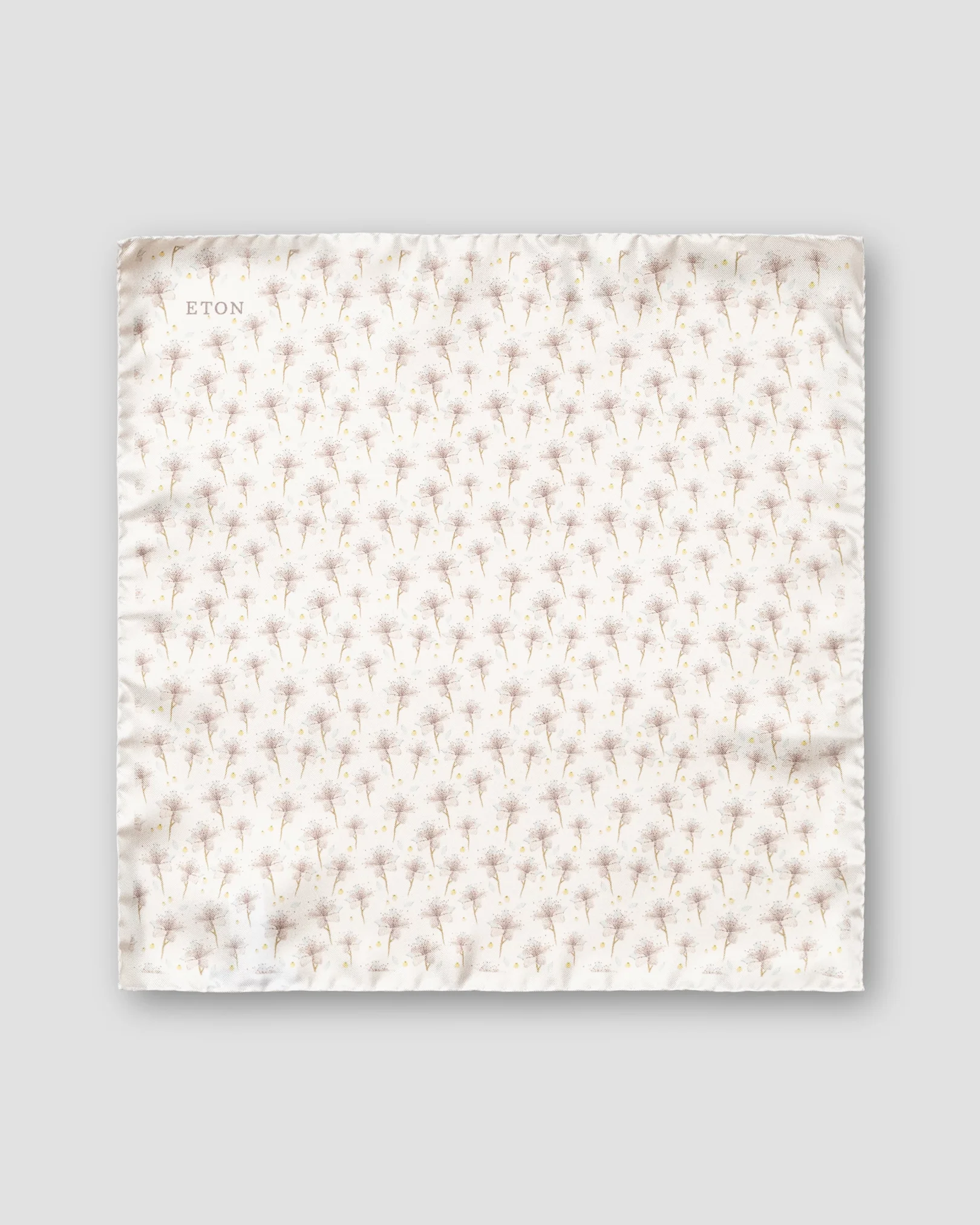 Eton - light grey flower pocket square