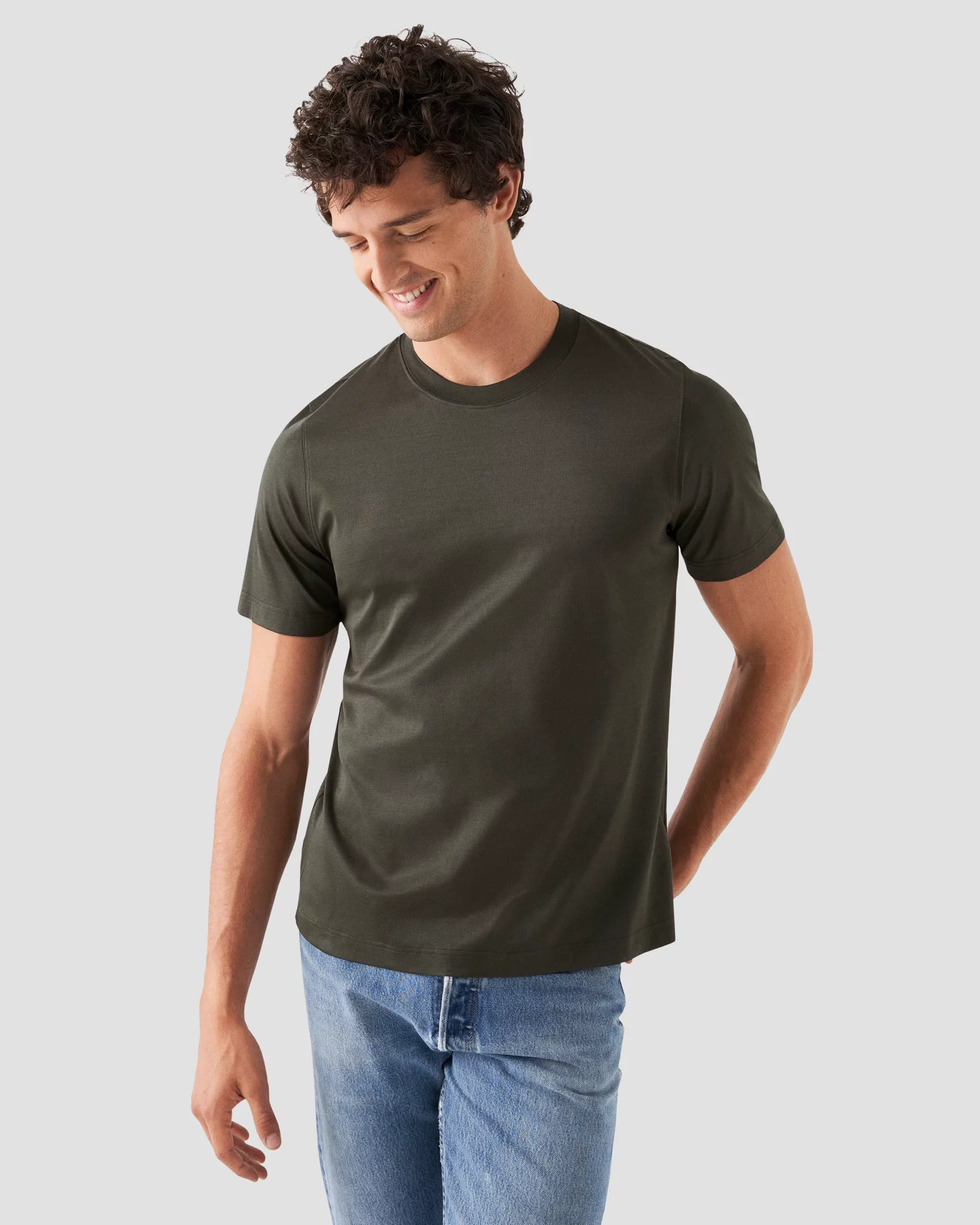 Eton - green filo di scozia t shirt