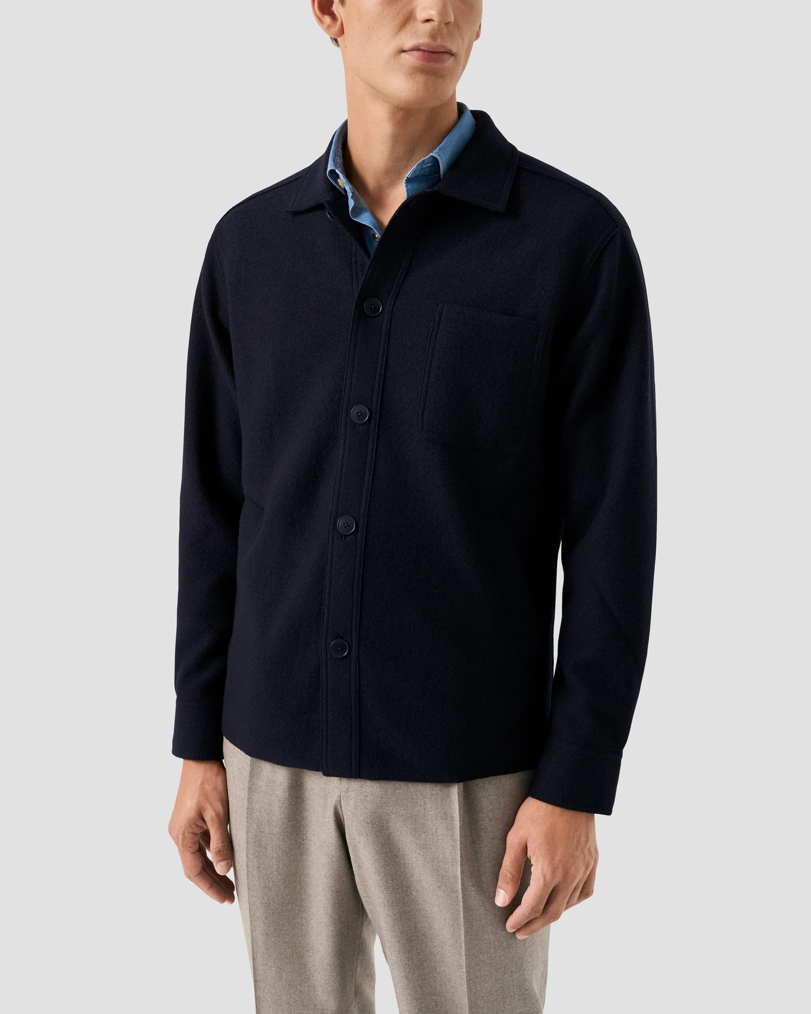 Eton - Boiled Wool Shirt Jacket