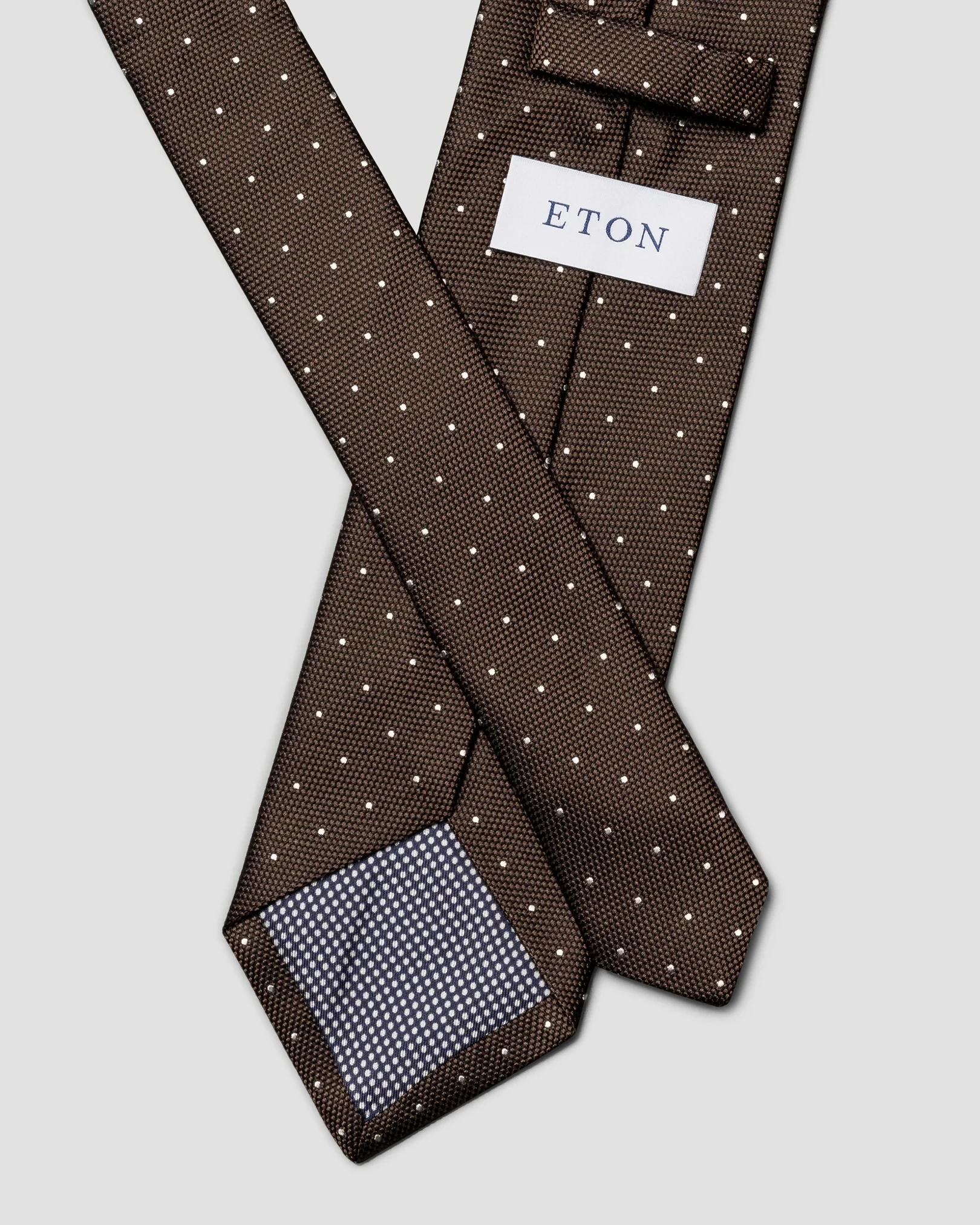 Eton - brown polka dot tie