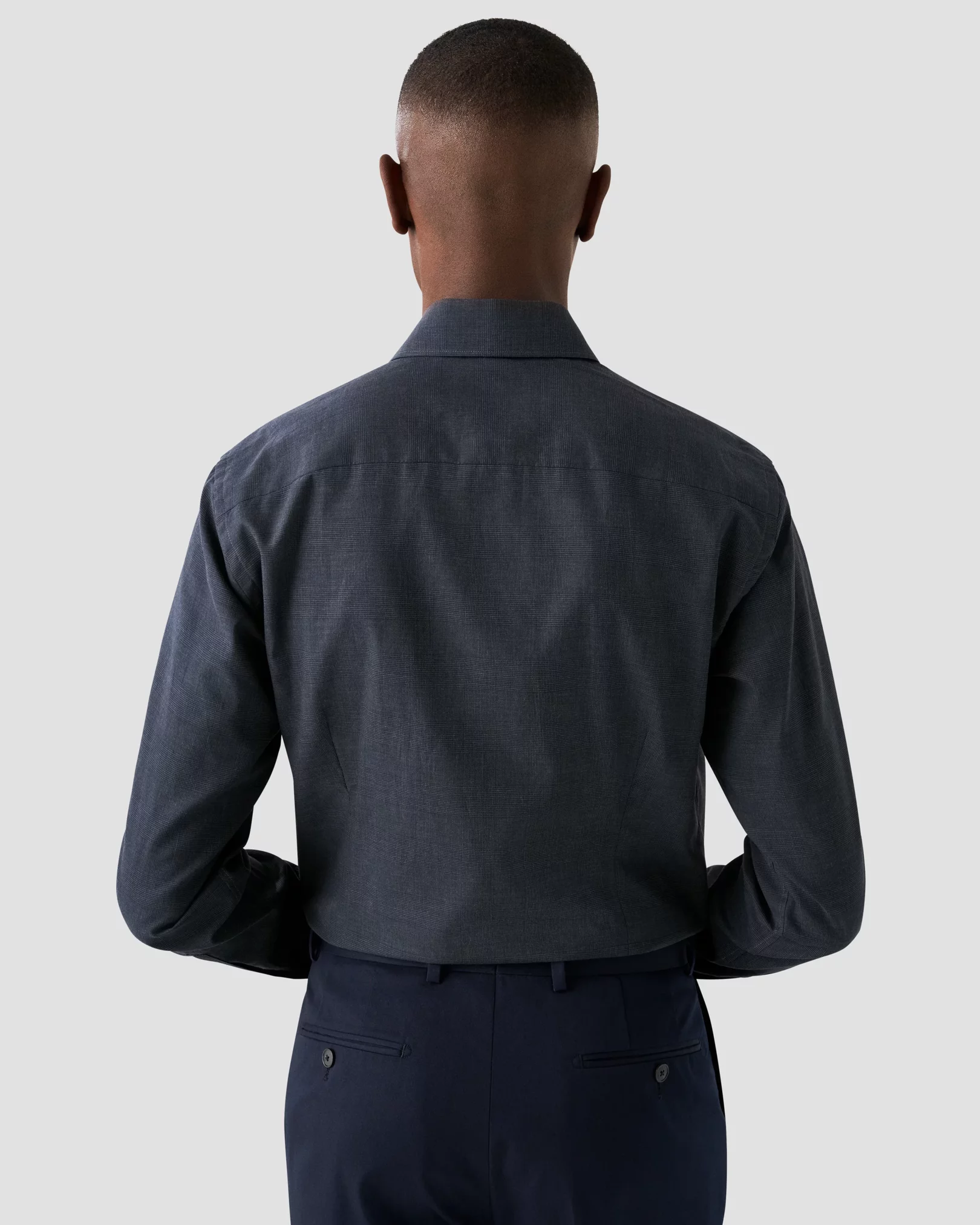 Eton - navy blue flanell widespread shirt