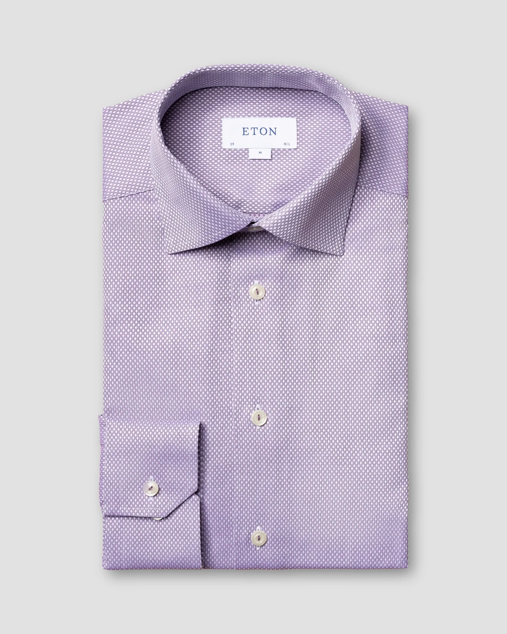 Eton - dusty purple diamond dobby shirt