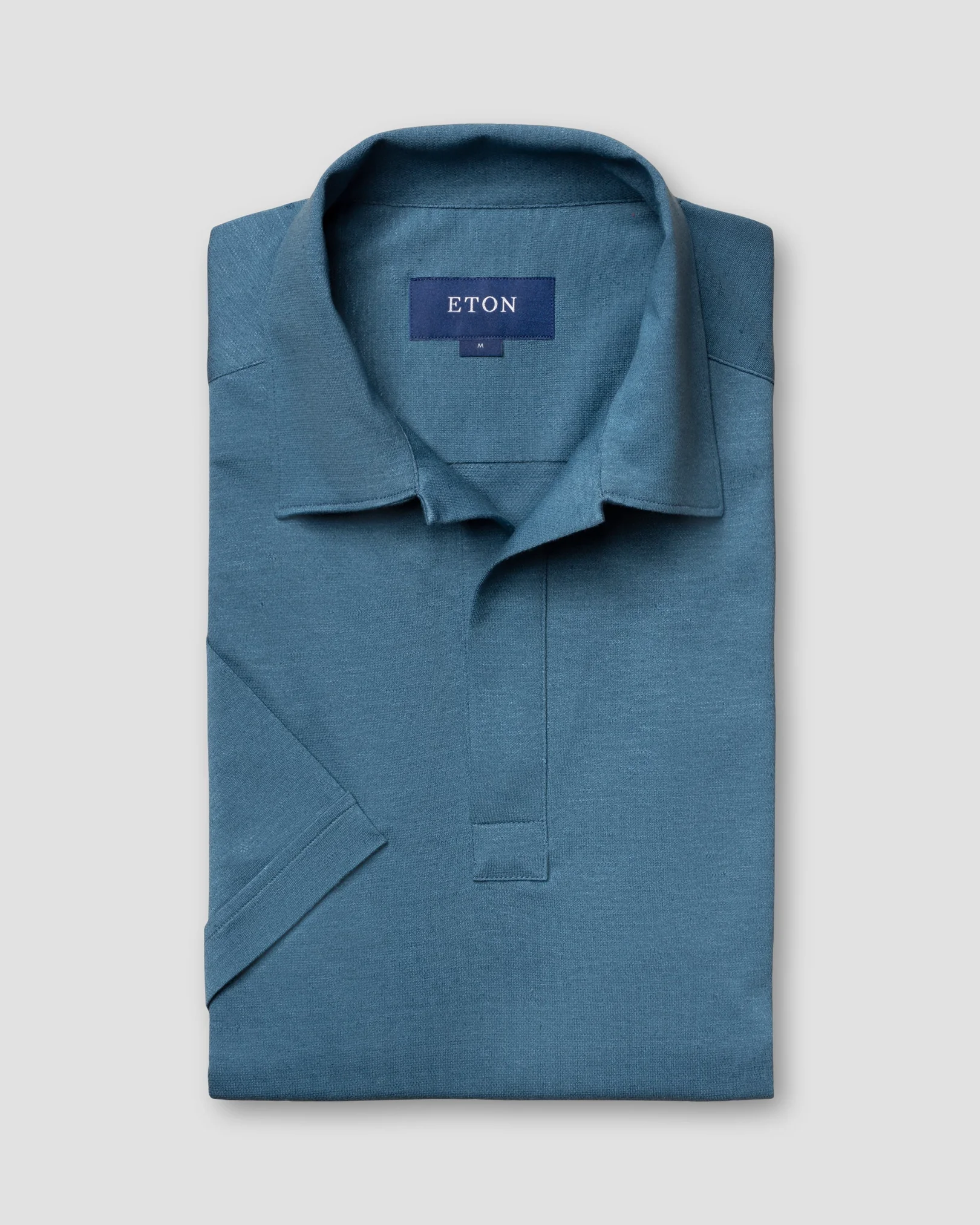 Eton - blue polo shirt open collar short sleeved
