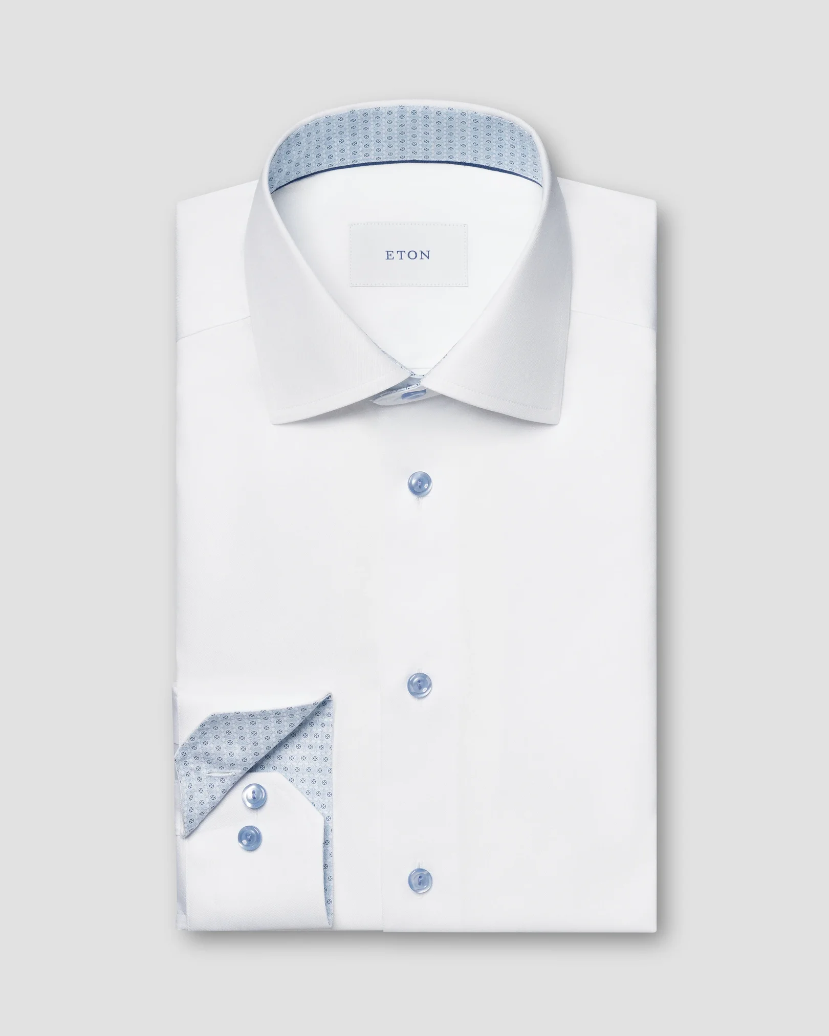 Eton - Geometric Effect Signature Twill Shirt