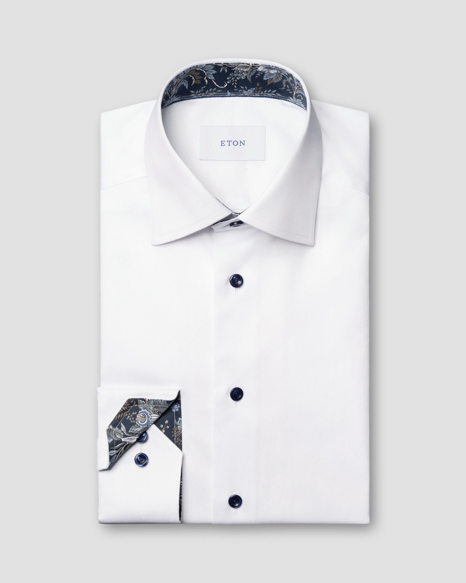 Eton - Floral Effect Signature Twill Shirt