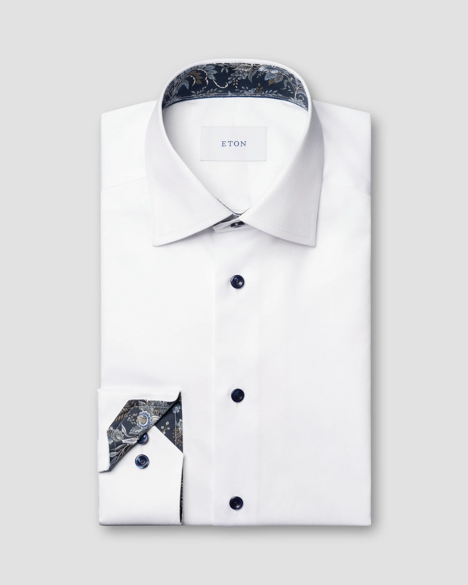 Eton - Floral Effect Signature Twill Shirt